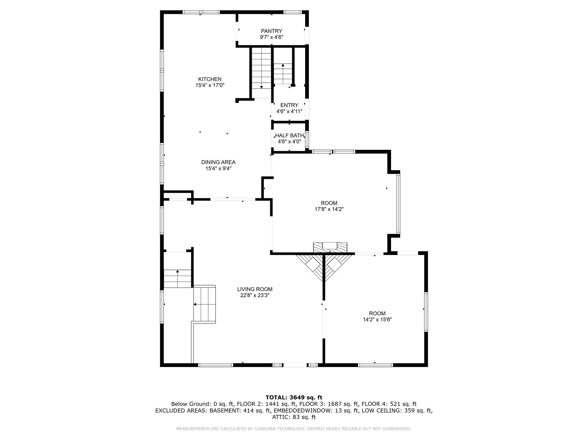 Floor 1 with Approximate Dimensions