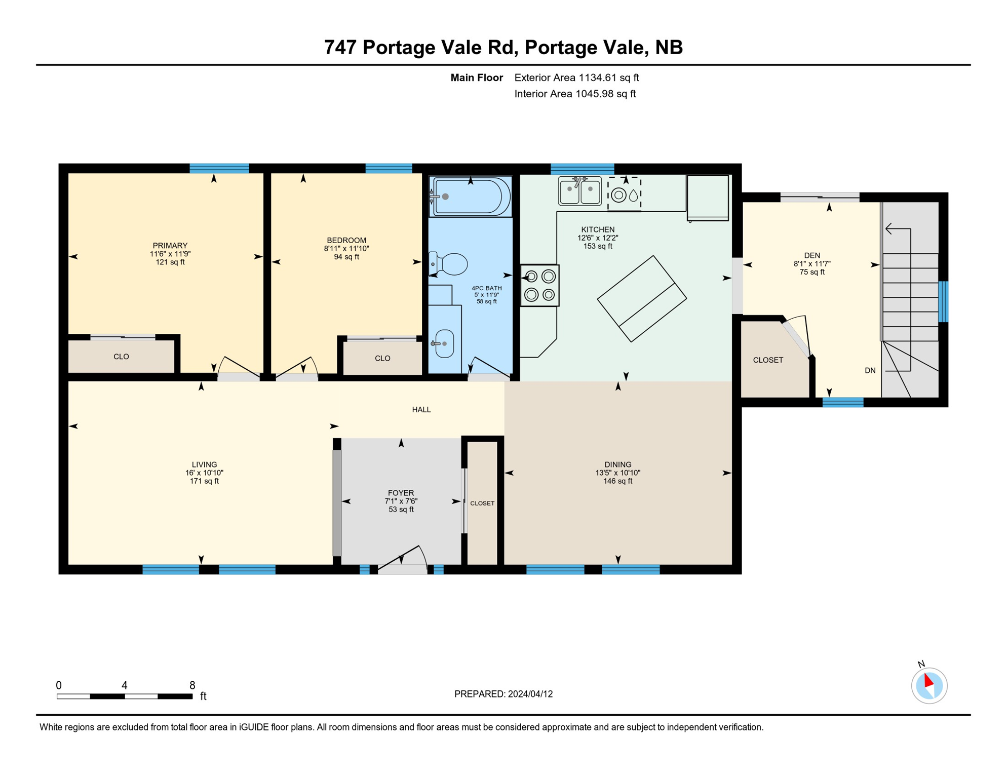 747 Portage Vale Rd, Portage Vale, NB E4Z 3C4 PROPICSTA & MeasureMySpace
