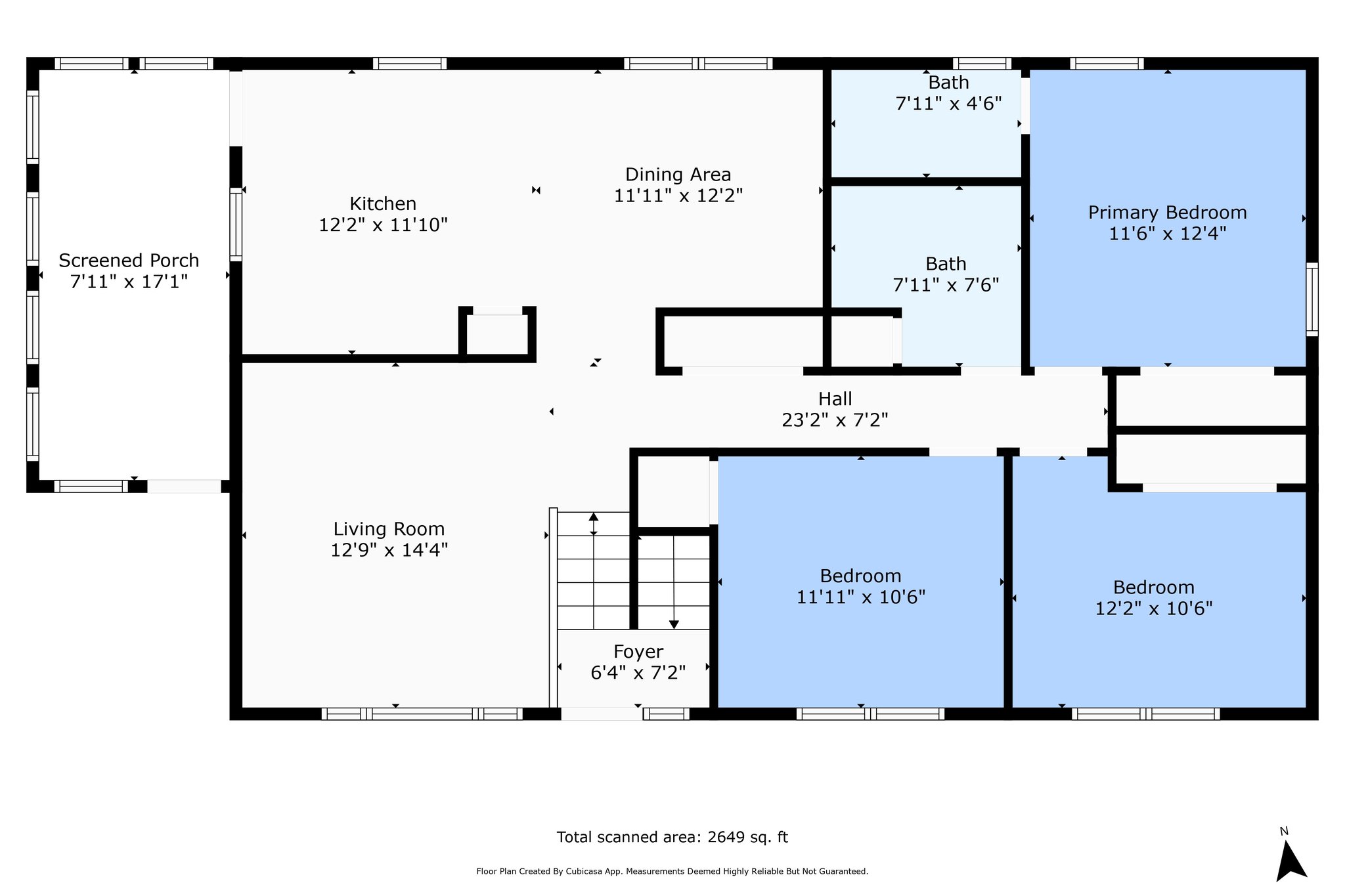 2nd Floor w/ Dimensions