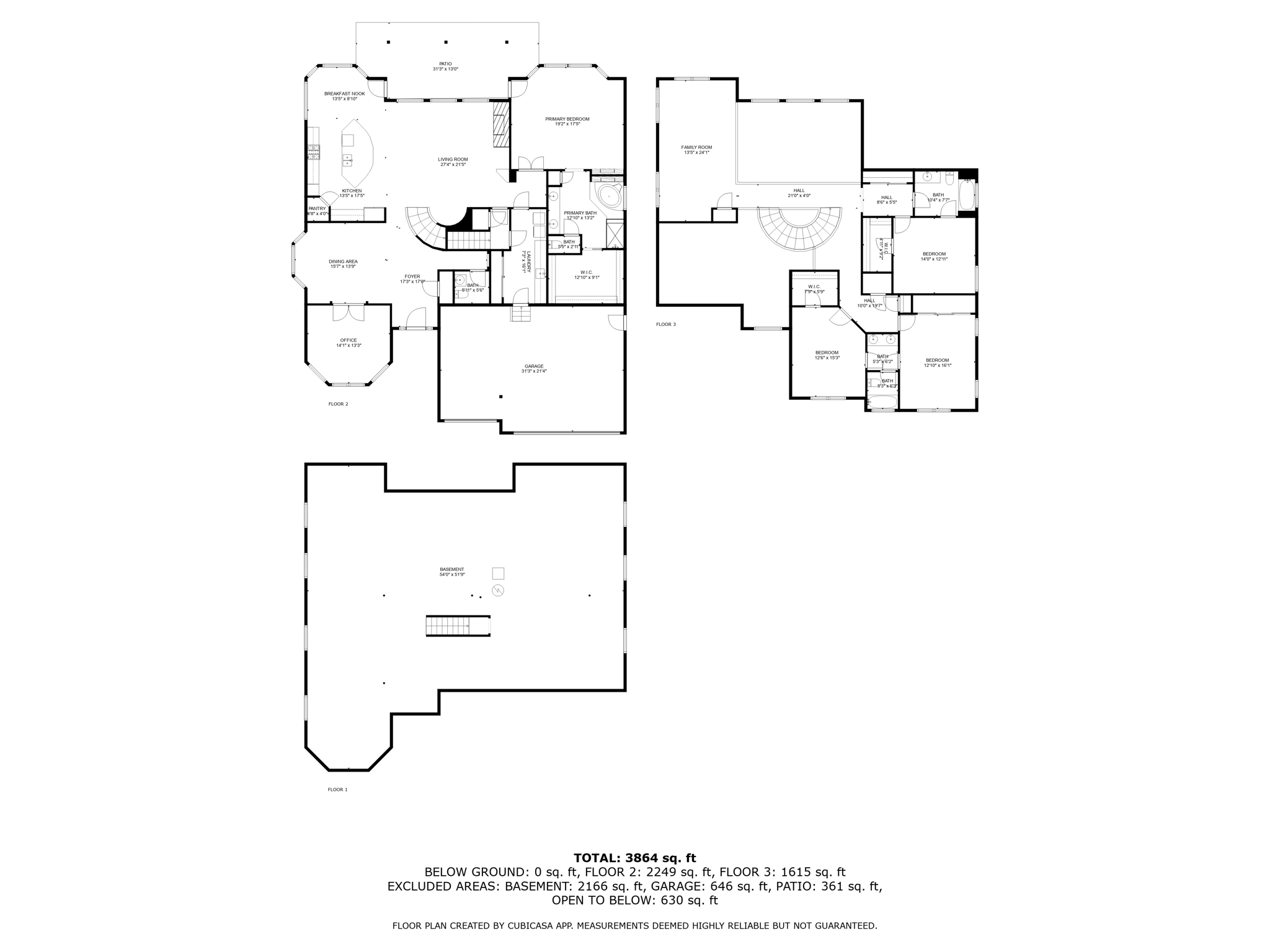 all floors w dimensions