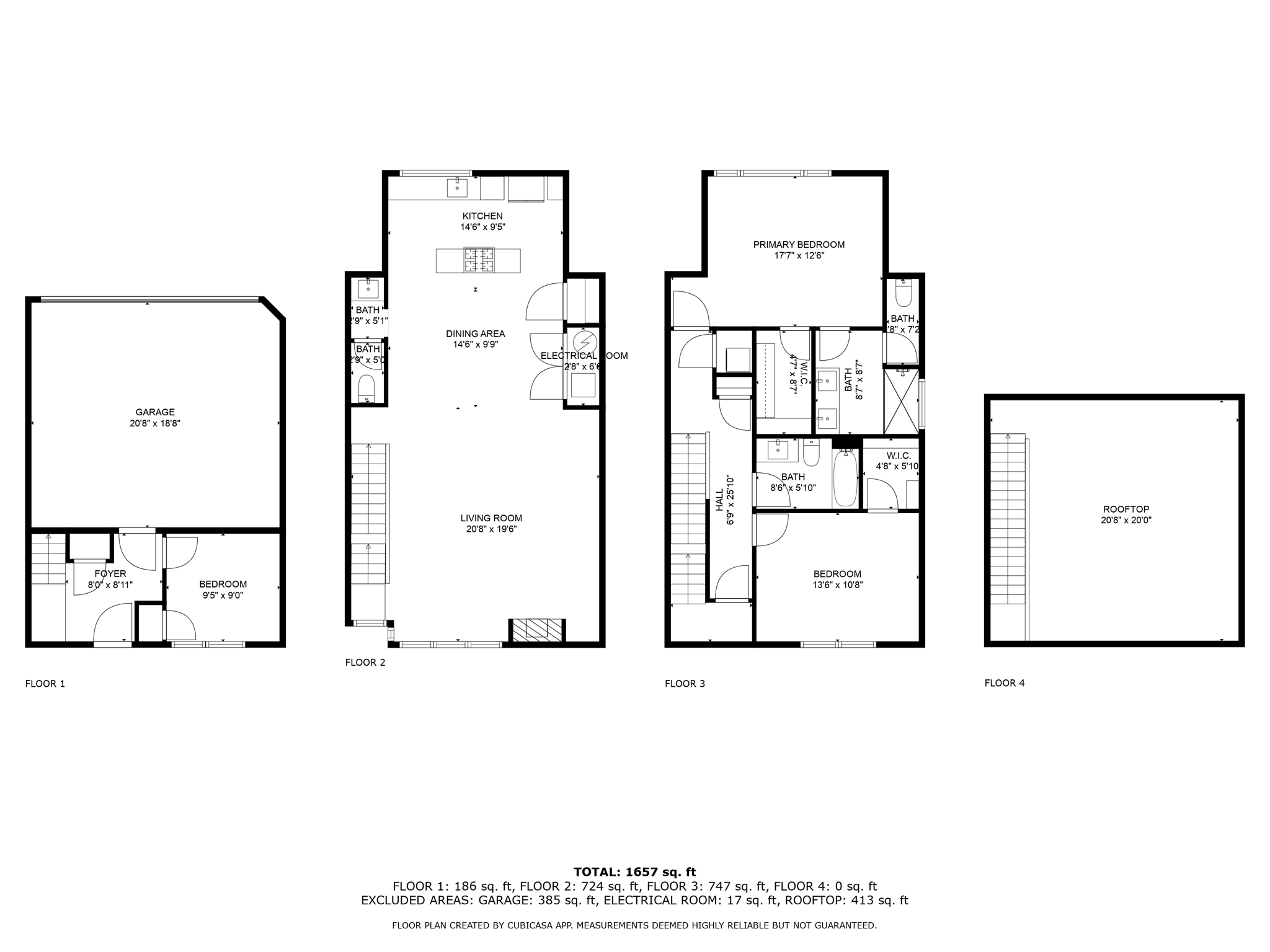 all floors w dimensions