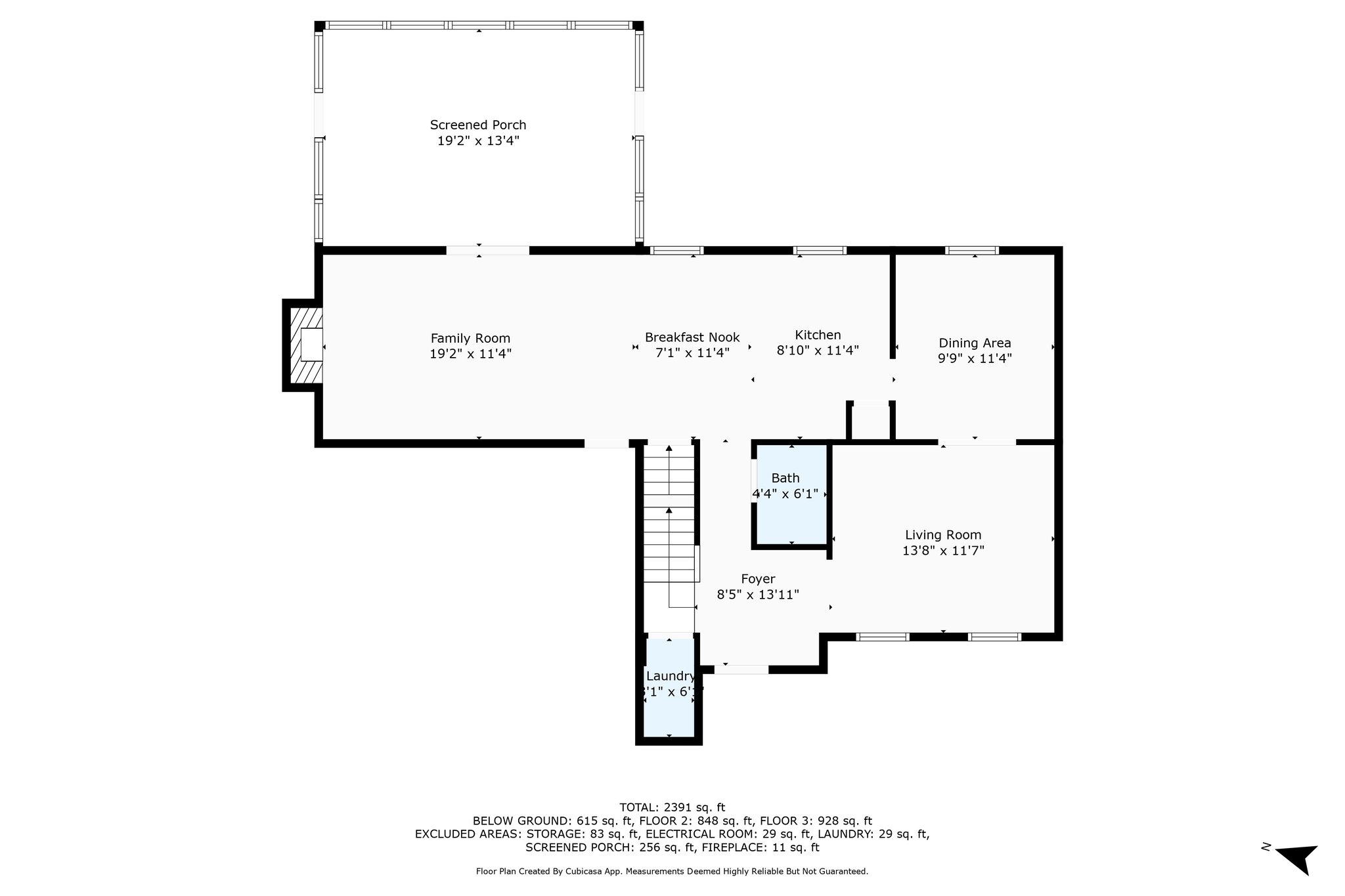2nd Floor w Dimensions