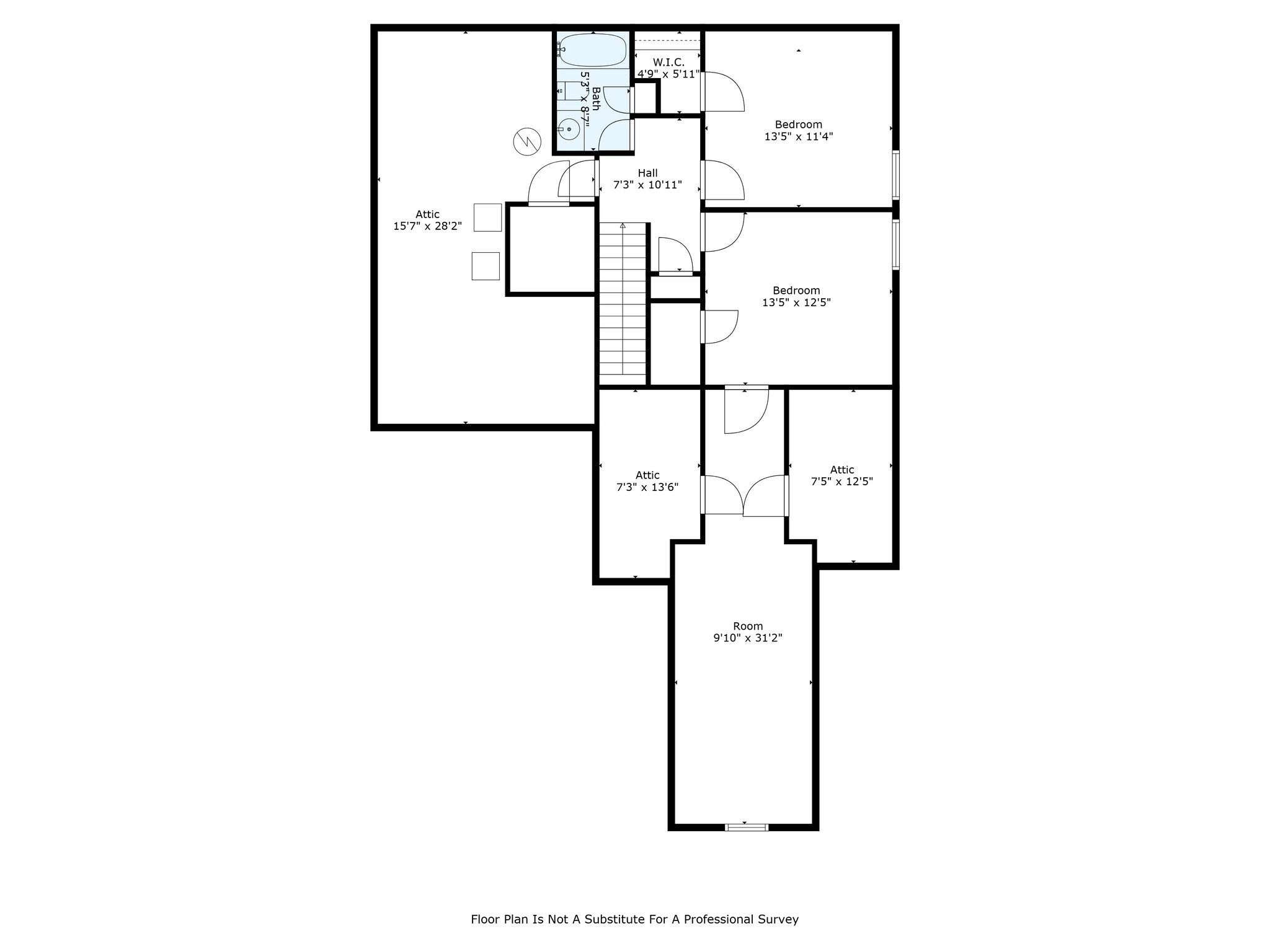 2nd Floor w Dimensions