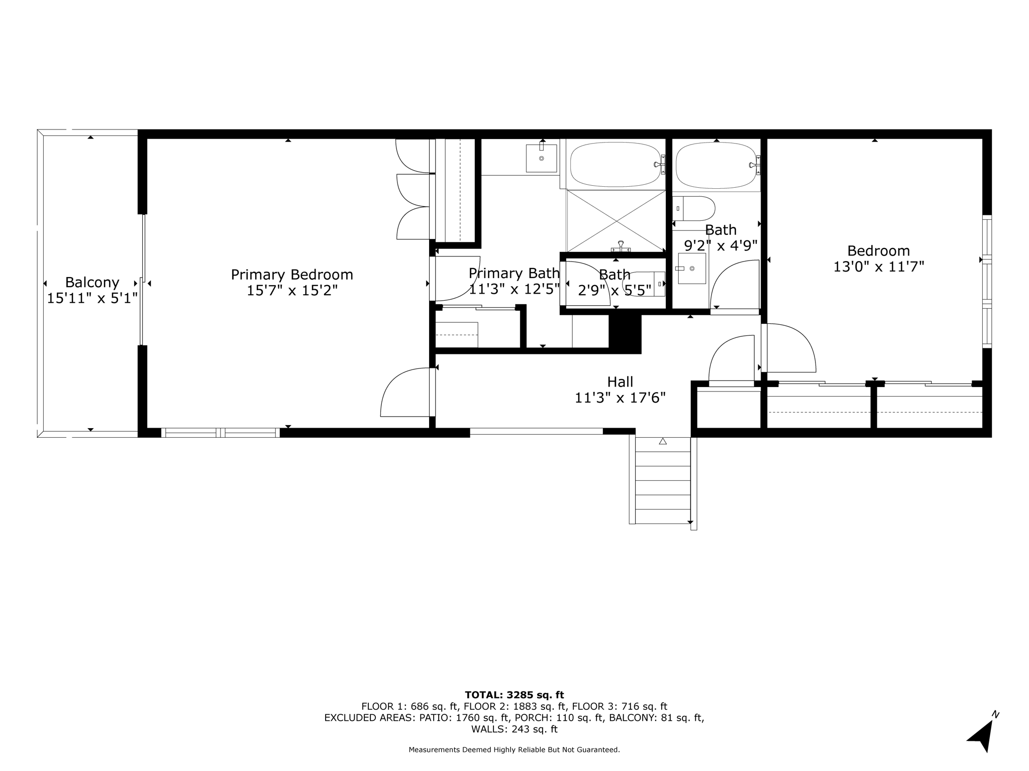 Floor 2 with Dimensions