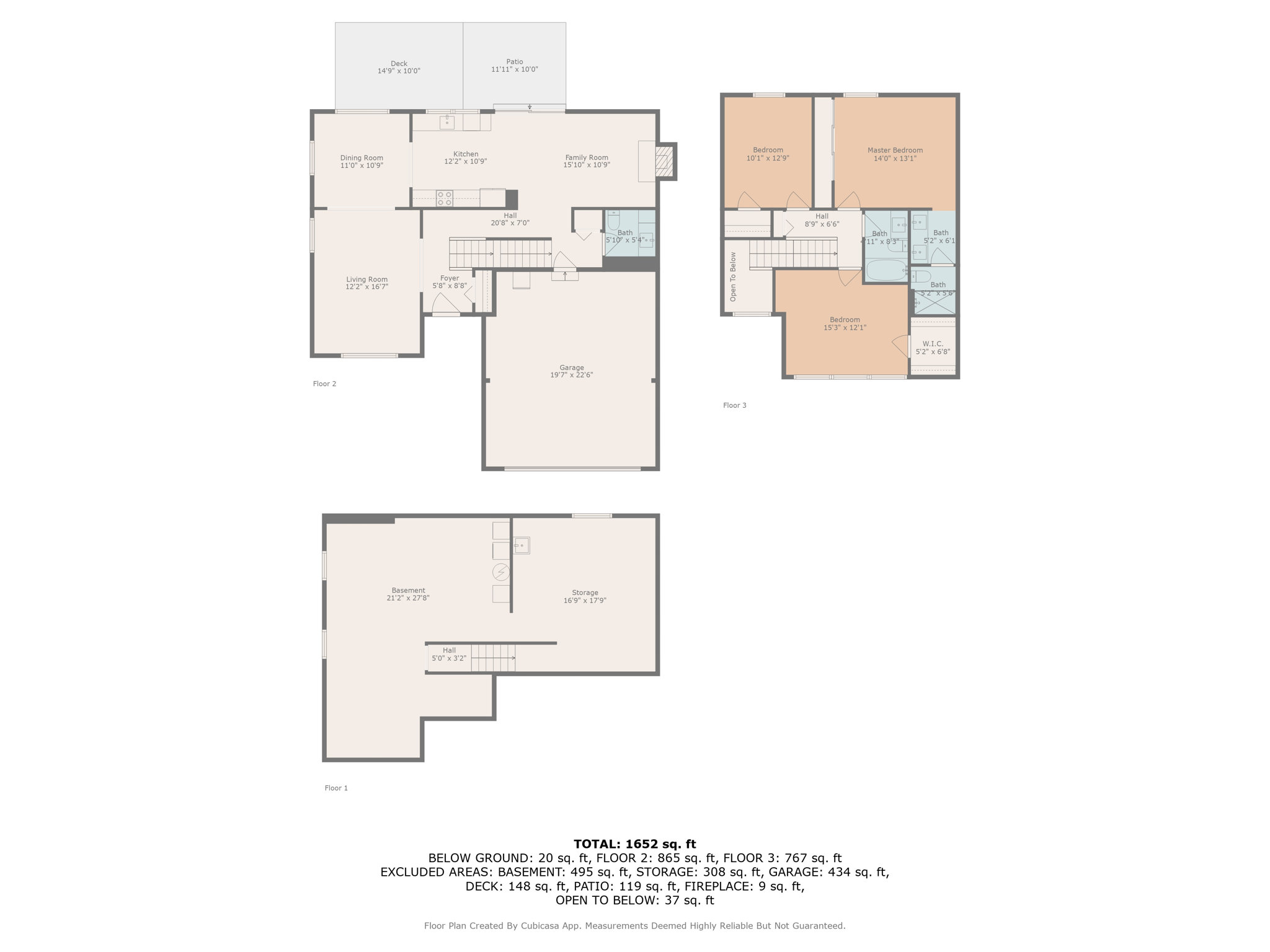 all floors w dimensions