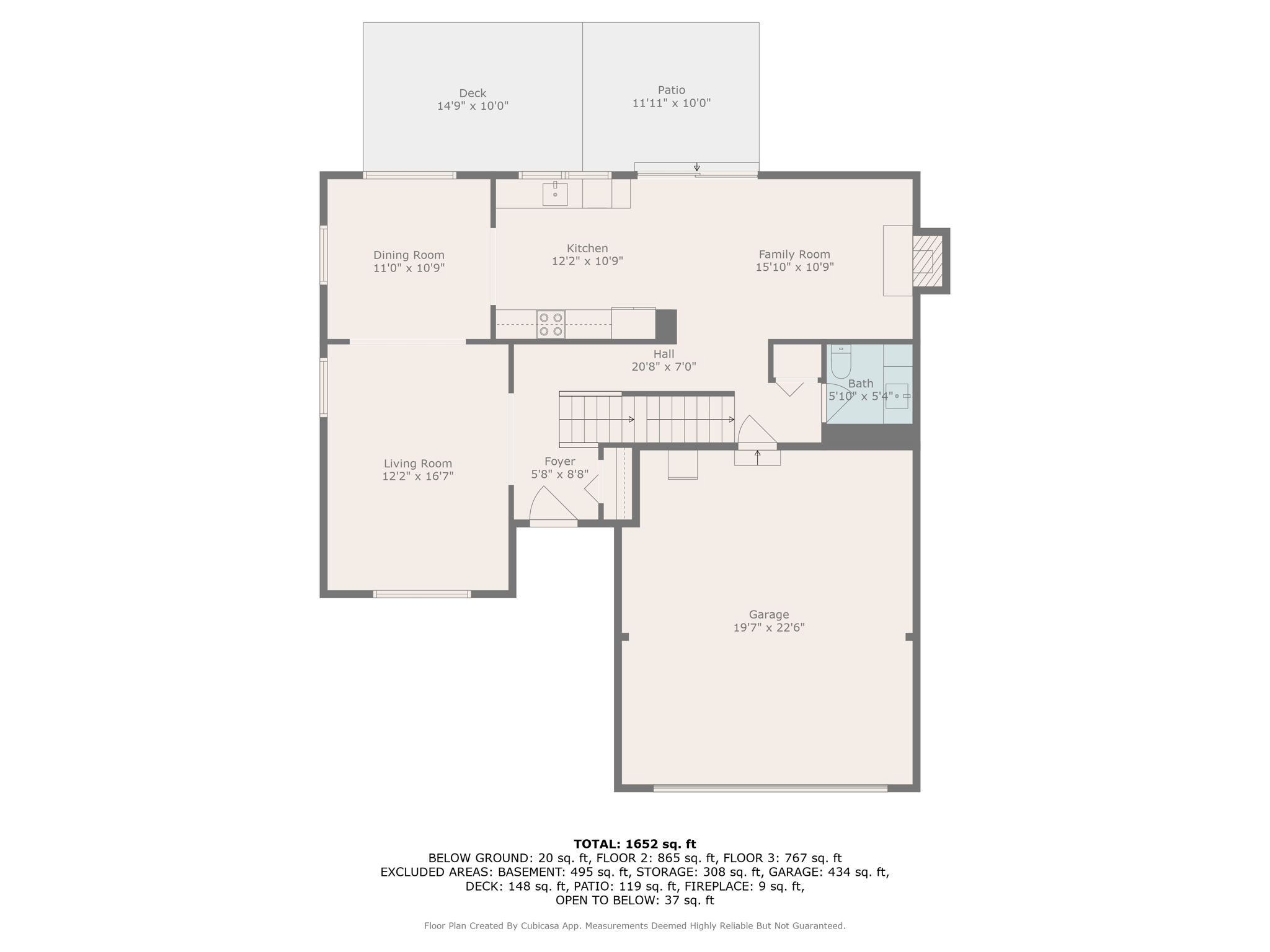 main floor w dimensions