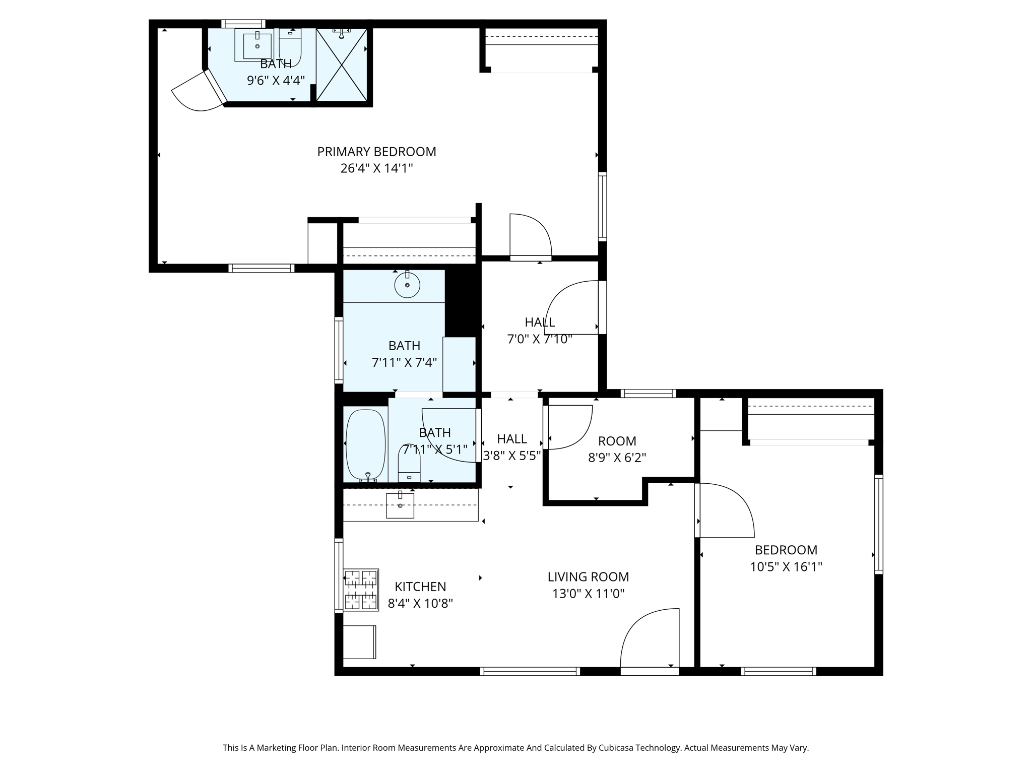 Floorplan Unit 5 with Dimensions