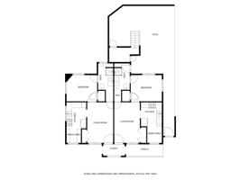 Floorplan bottom floor 2 units