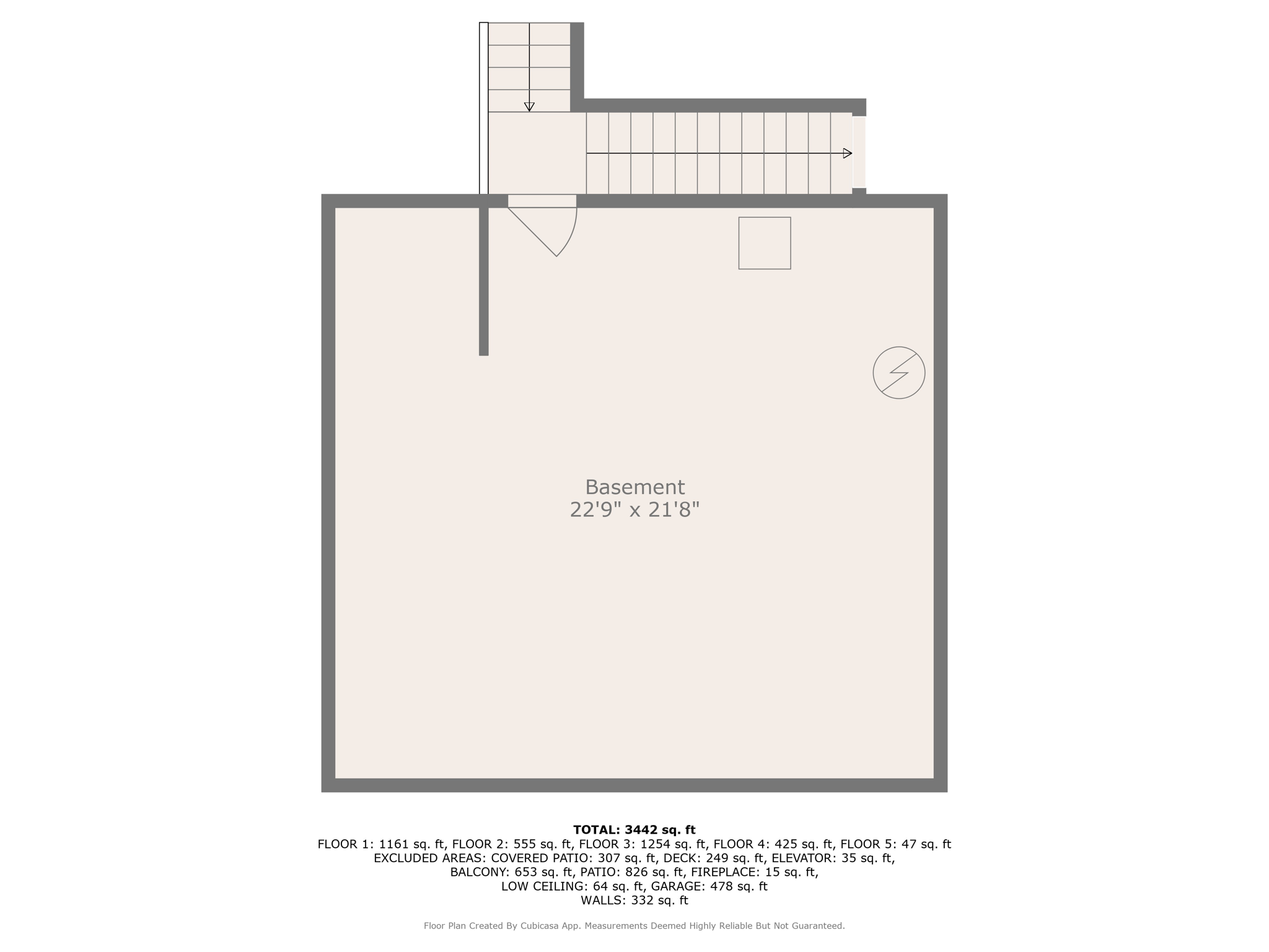 basment storage and utilities w dimensions