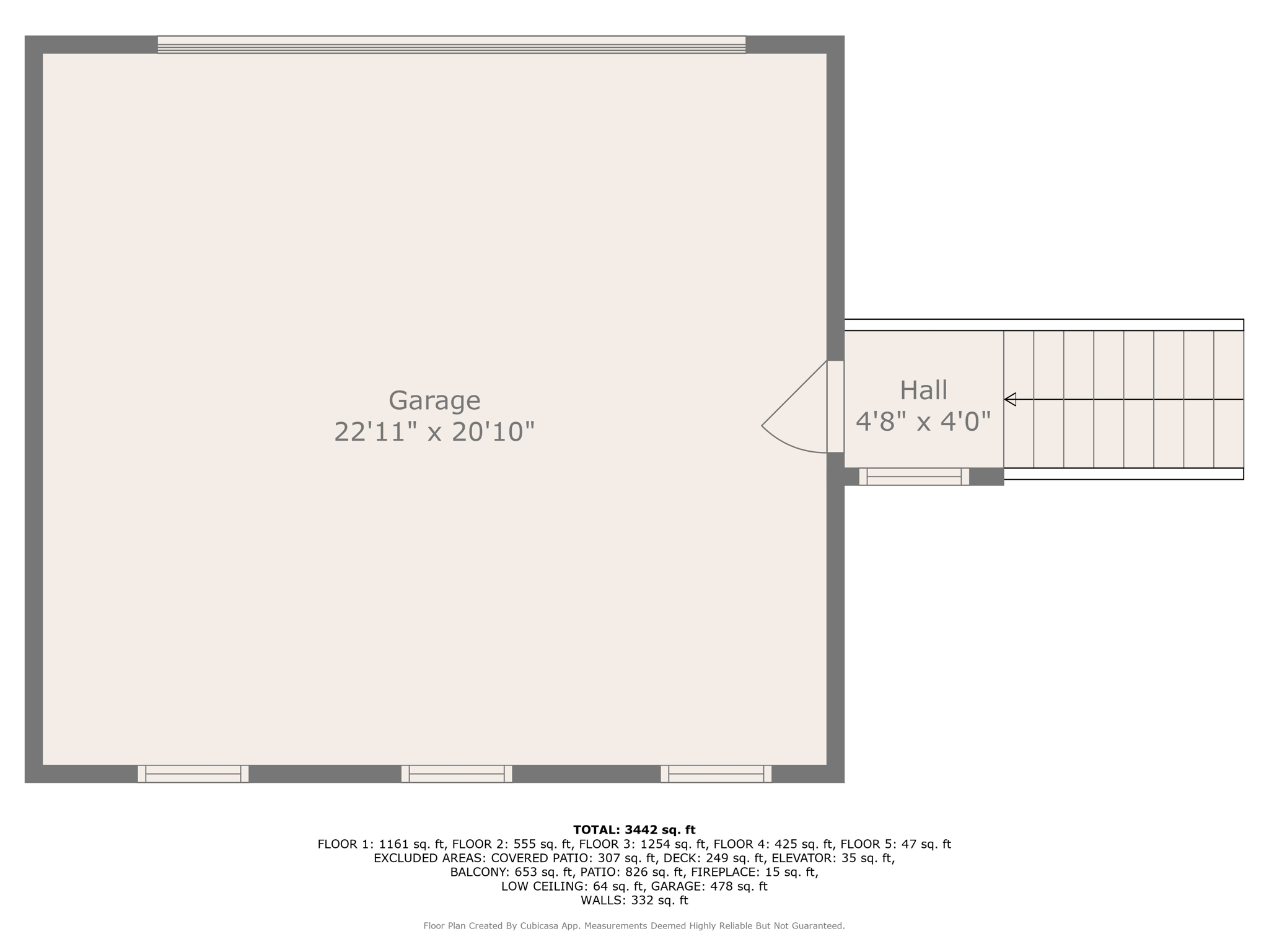 garage level w dimensions