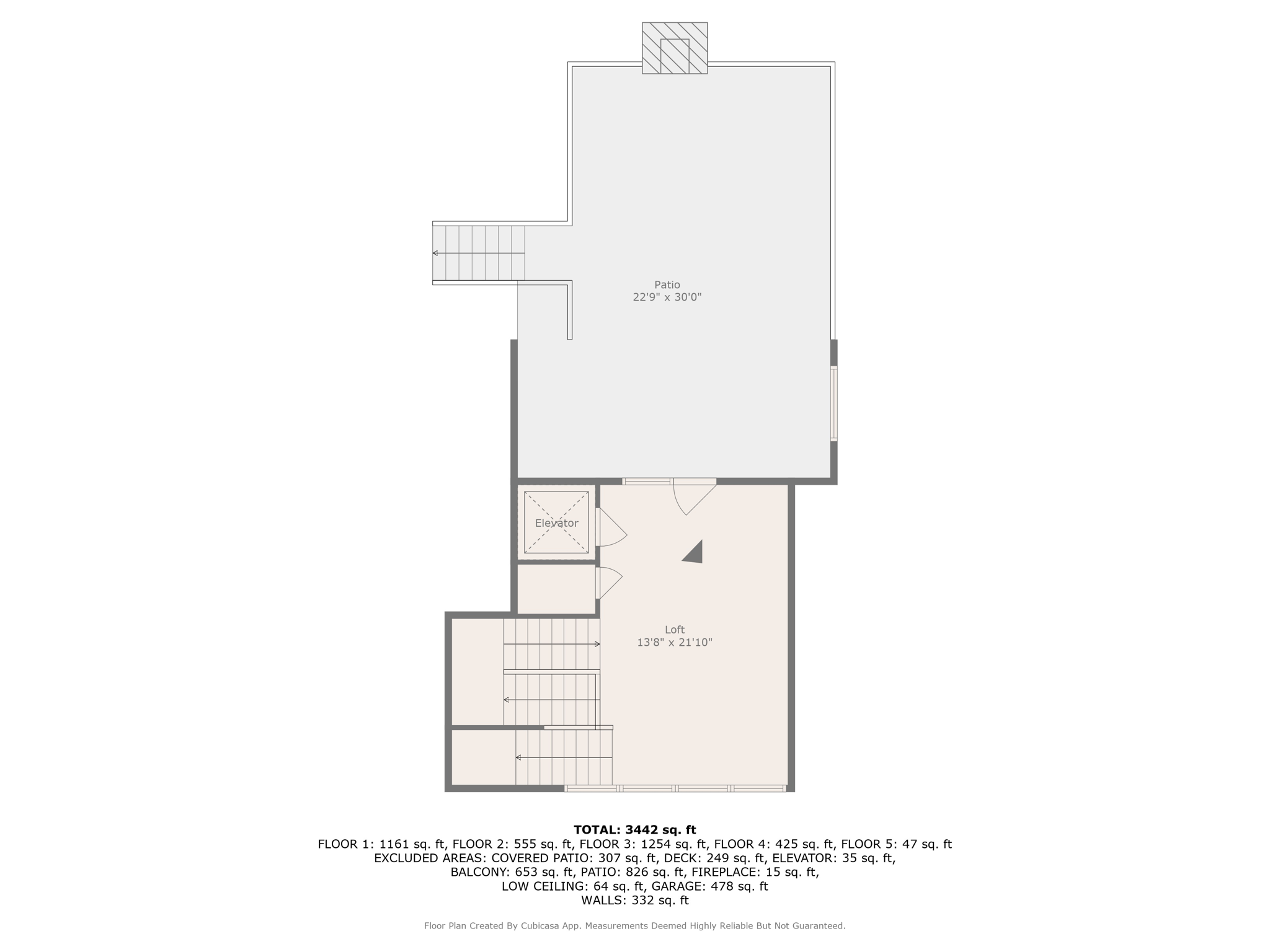 upper level w dimensions