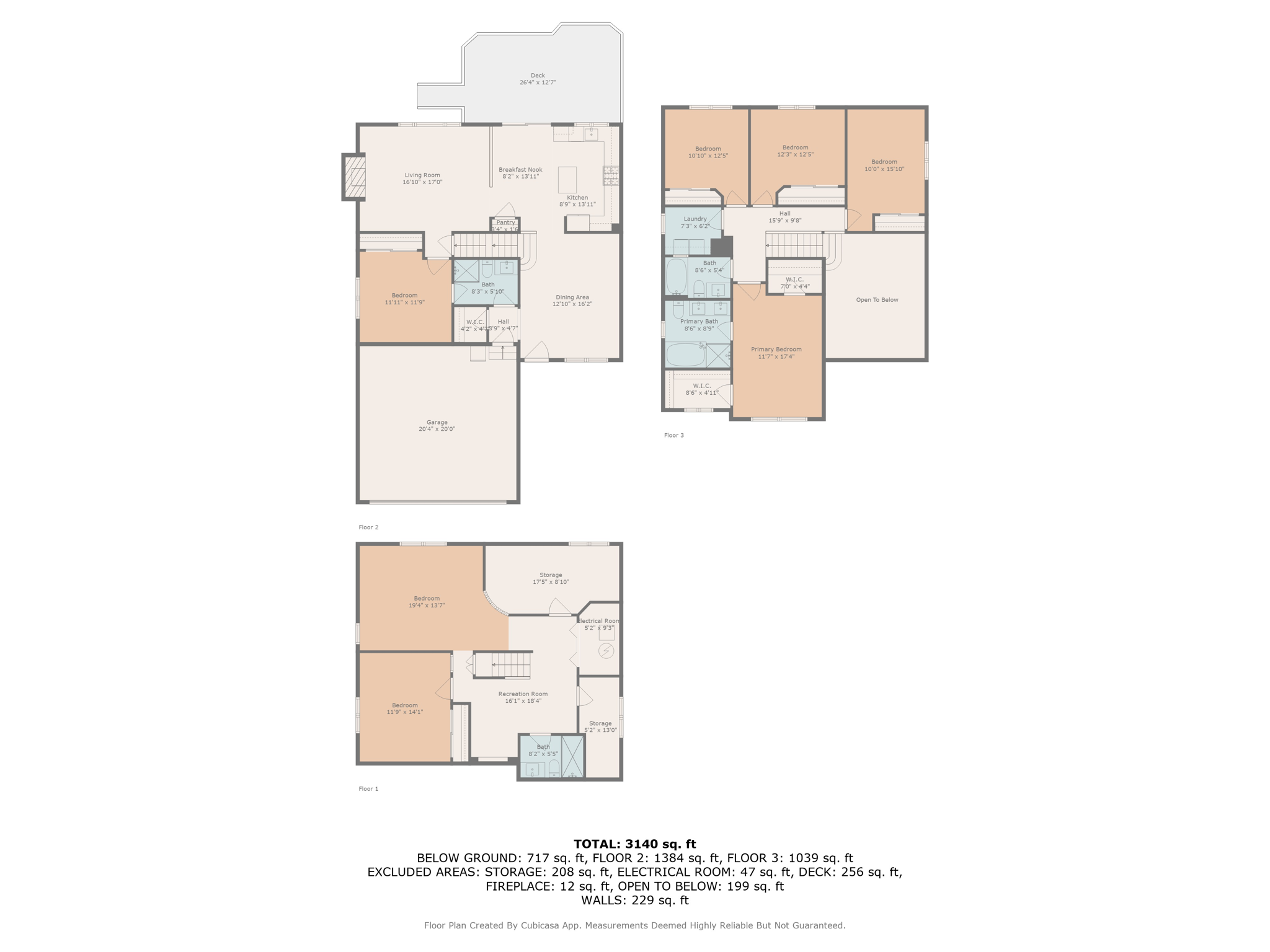 all floors w dimensions