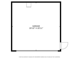 Floor plan - detached Garage
