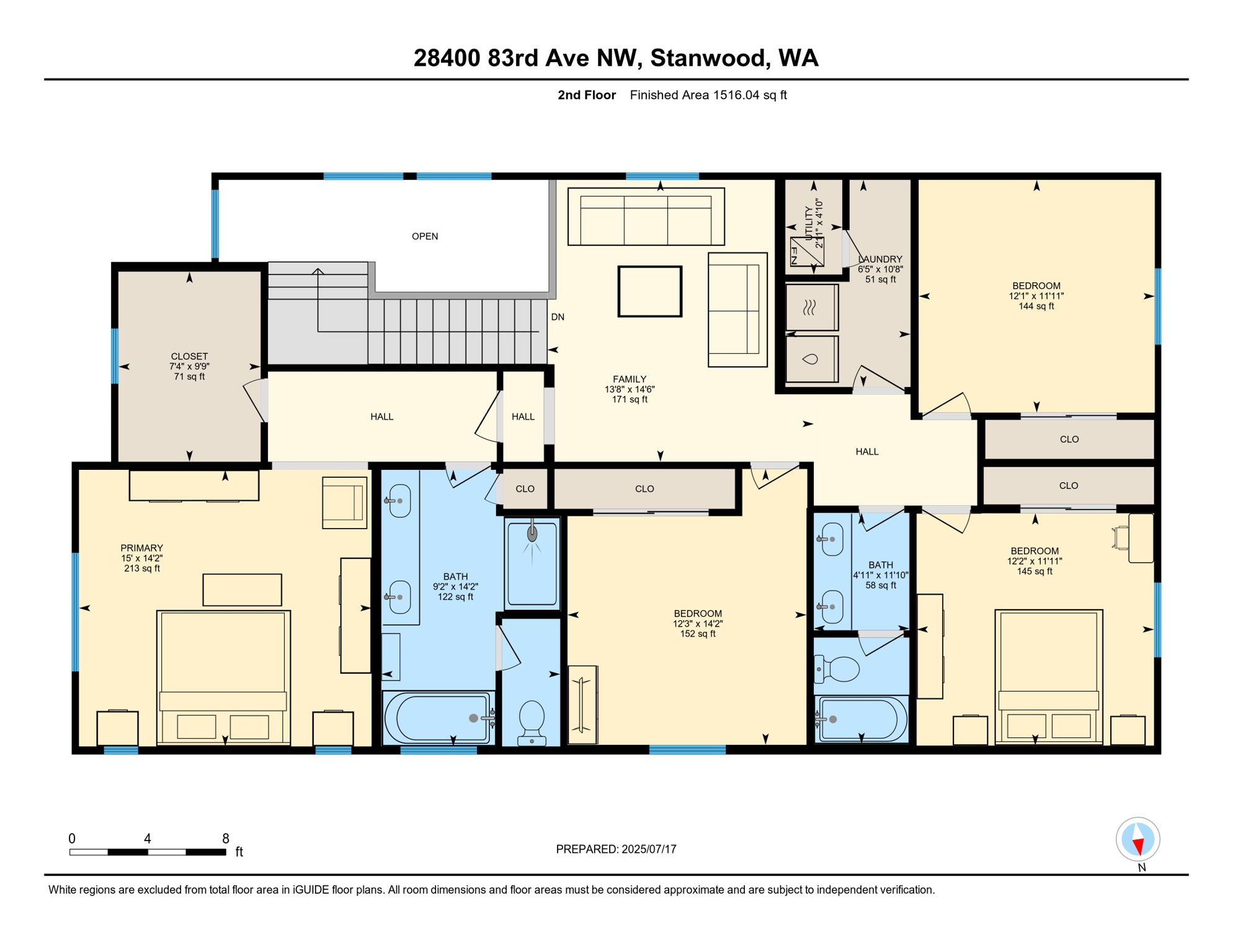 Upper Floor Dimensions