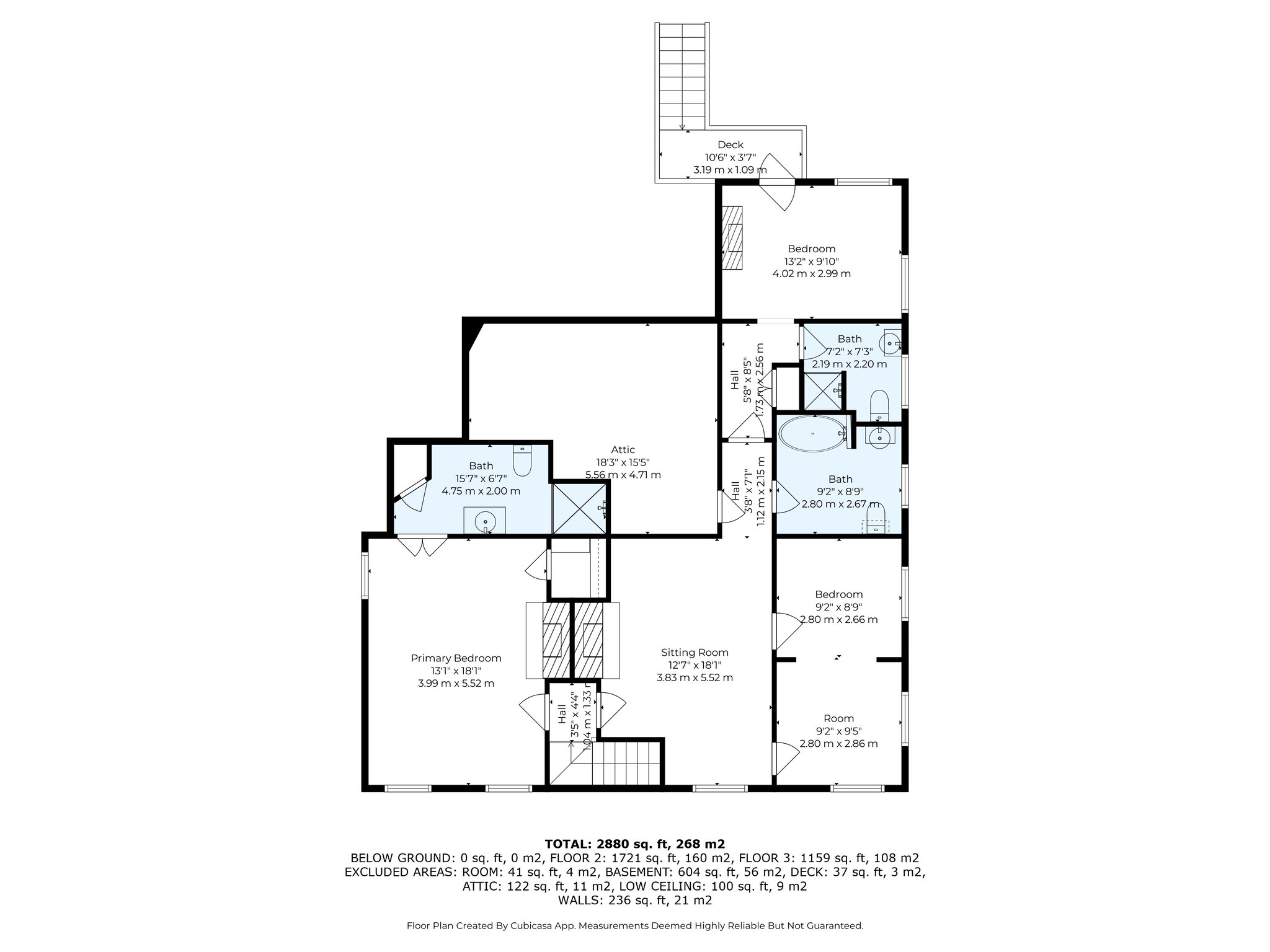 Second floor (with measurements)