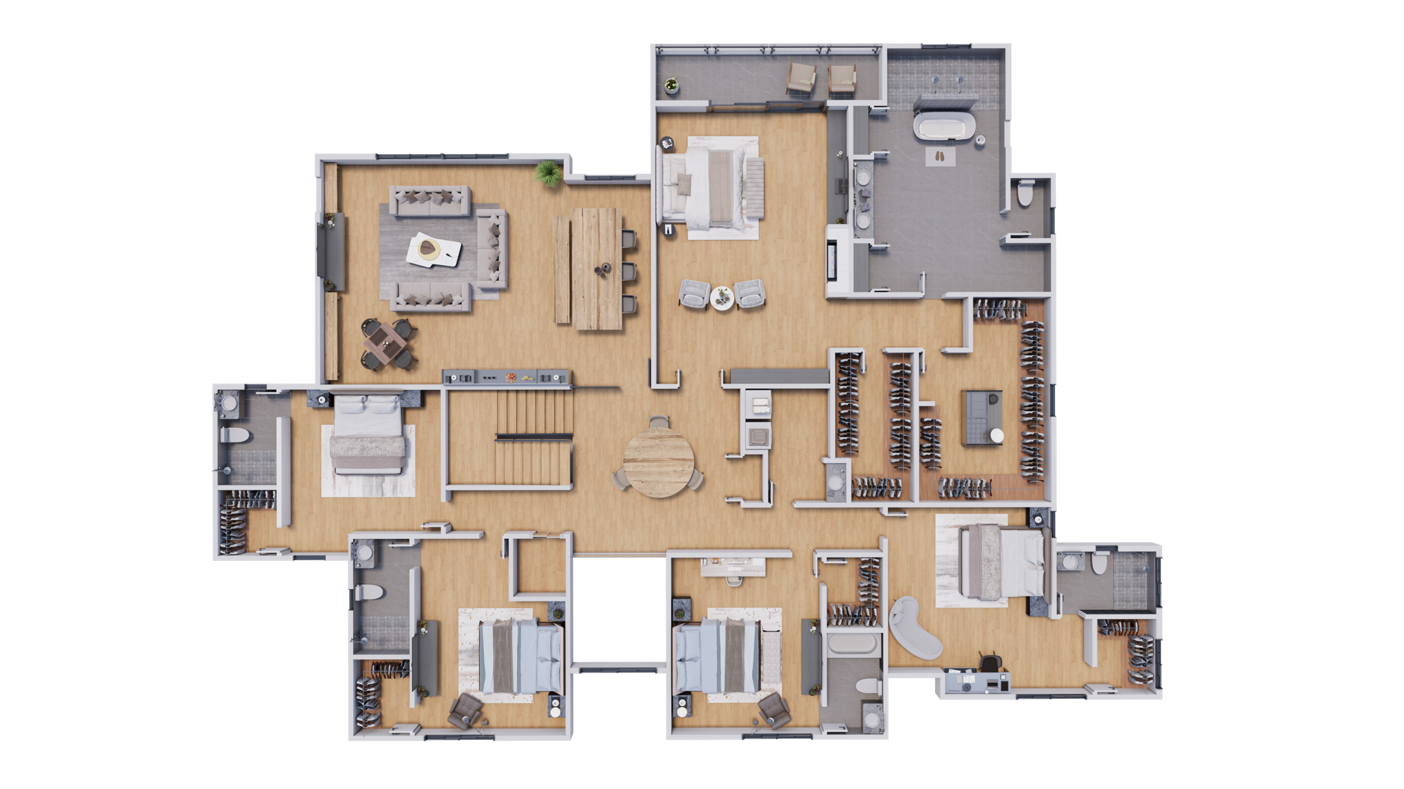 3D Second Floor Plan