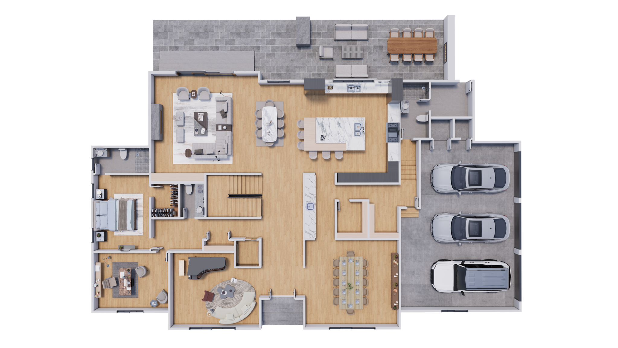 3D First Floor Plan