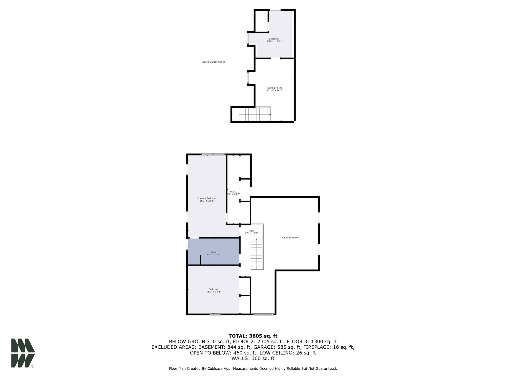 Upstairs home and garage