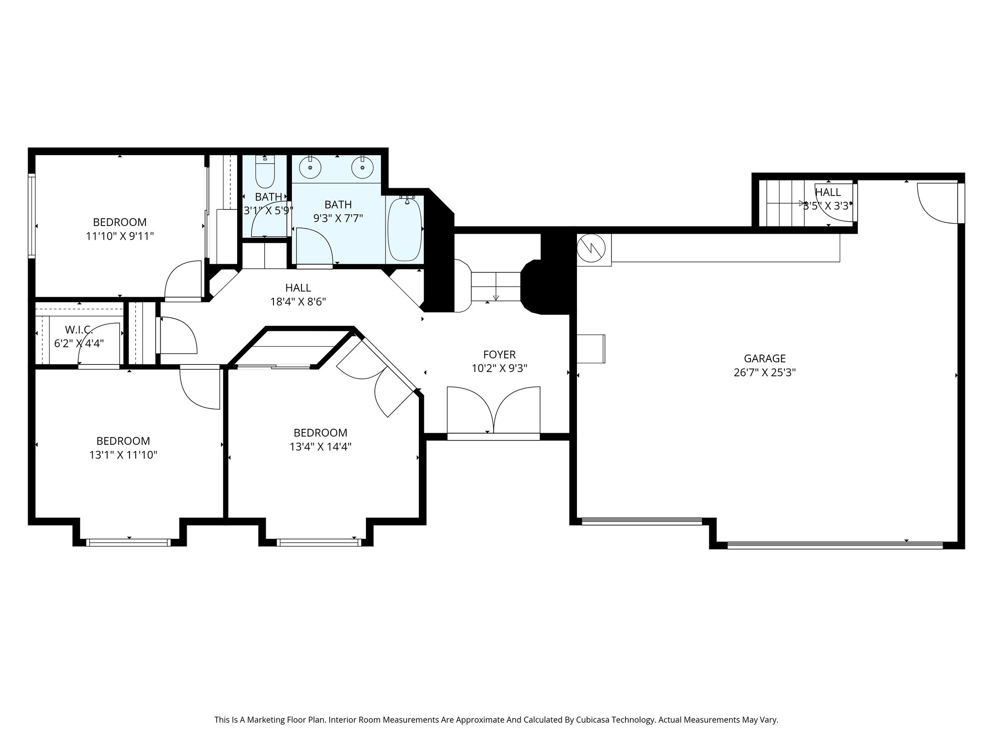 2nd Floor with Room Dimensions