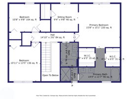 Second Floor with Measurements