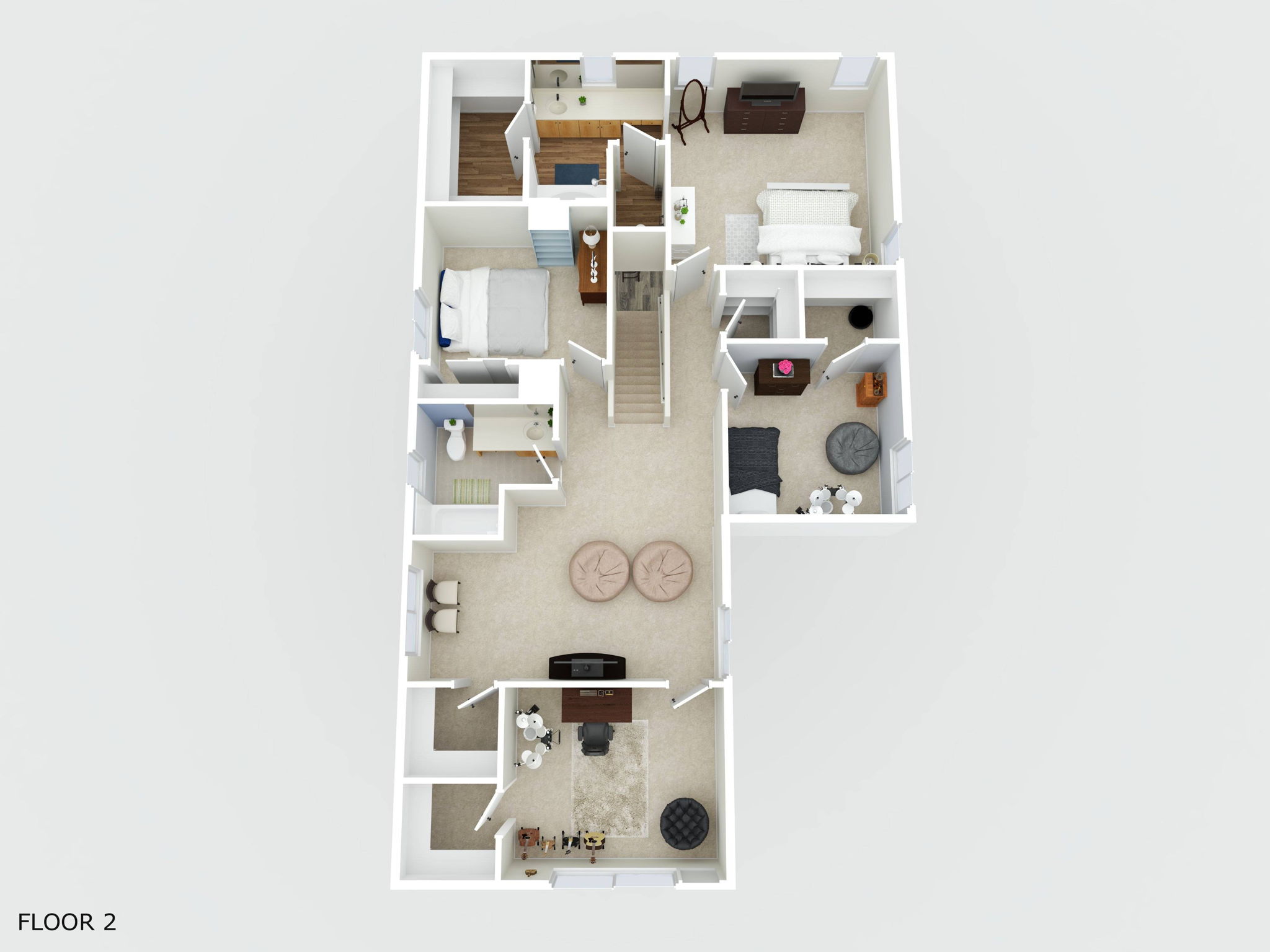 2nd Floor 3D Floor Plan