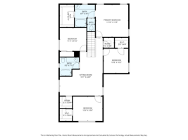 2nd Floor with Room Dimensions