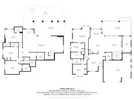 Total: 4600 SF Classic Upgraded Stratford Floor Plan