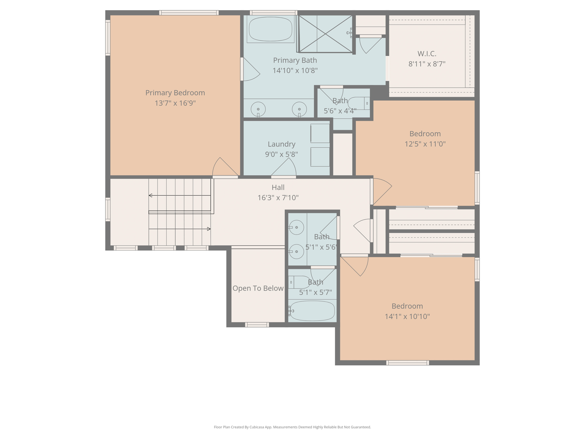 upper floor w dimensions