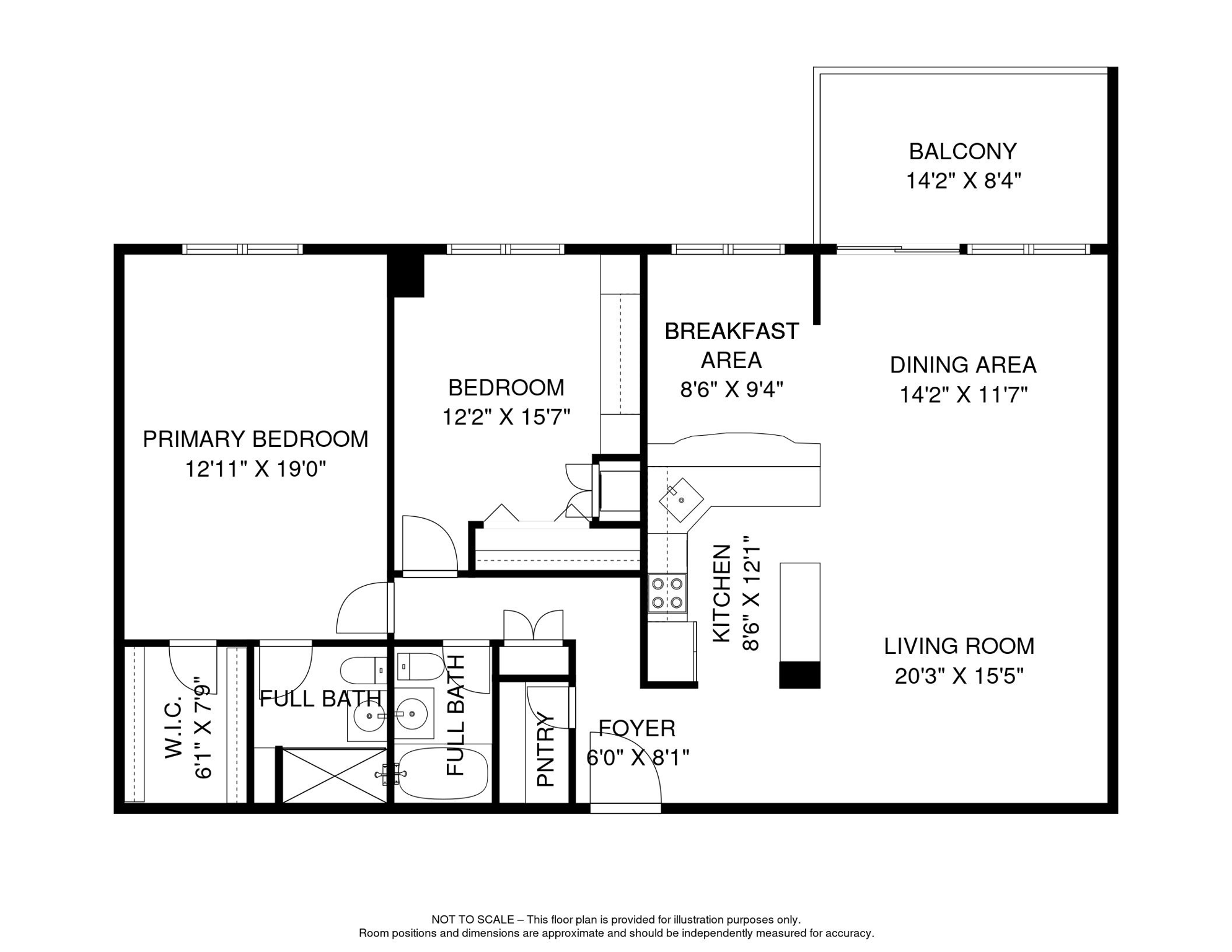301 Beech Street 12E Floor Plan