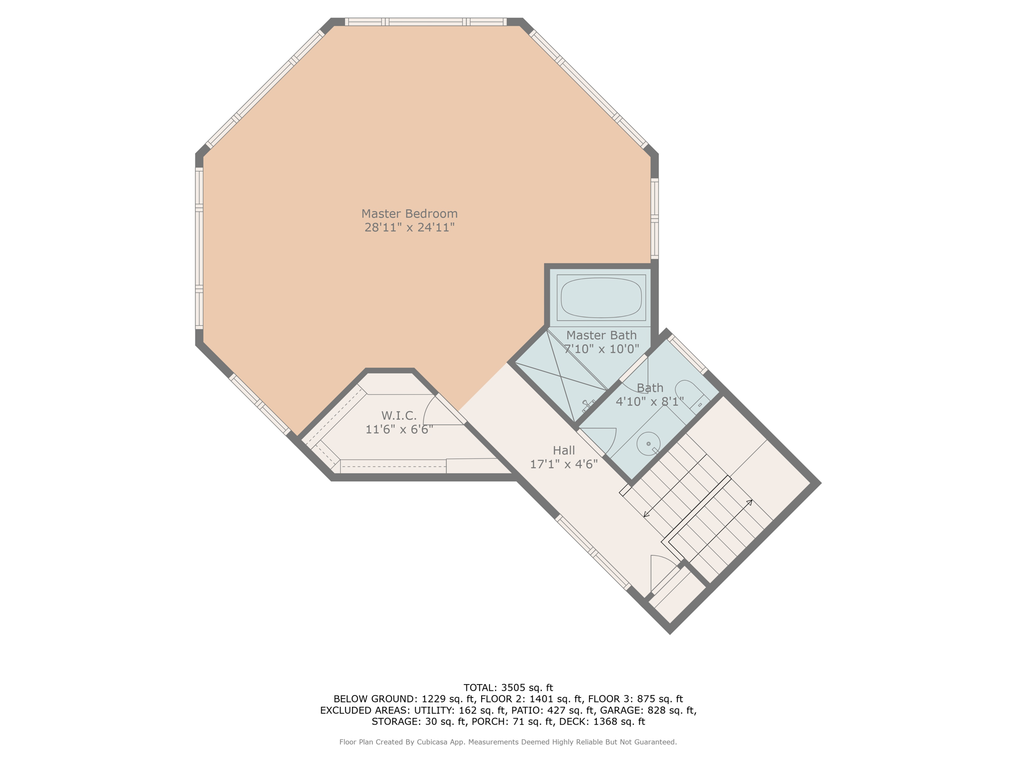 Upper floor w dimensions