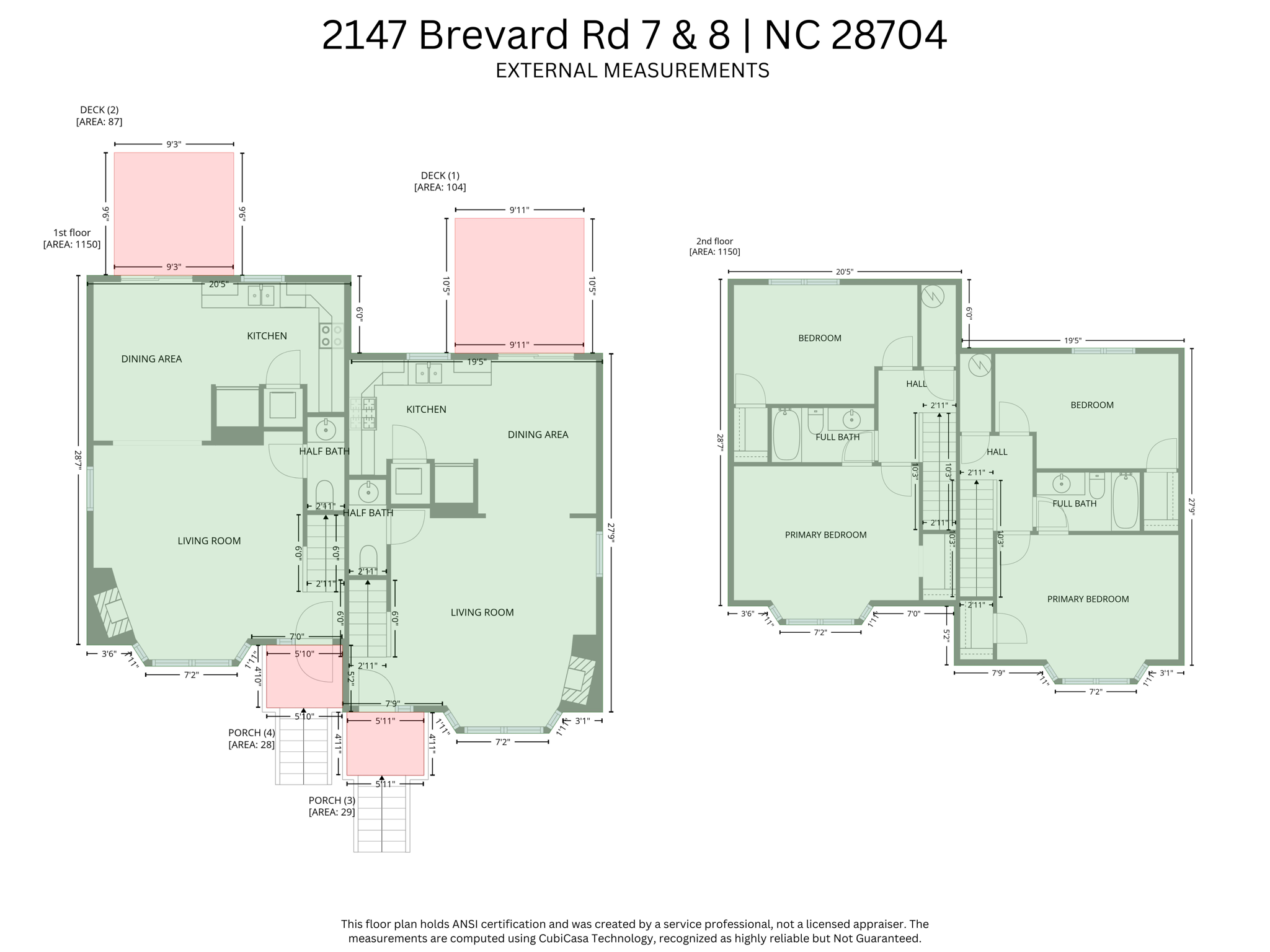 Floorplan #7 and 8