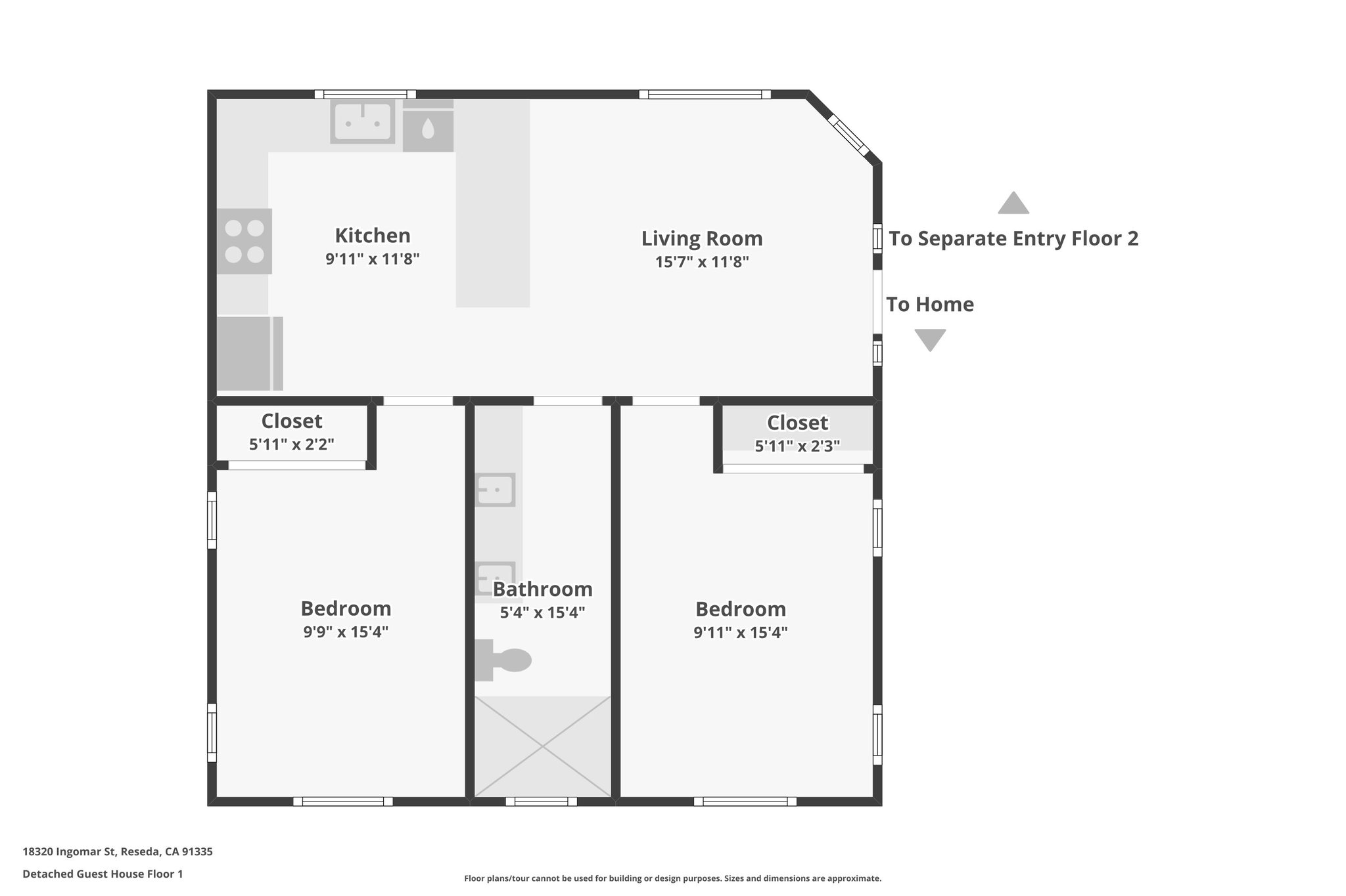 Detached Guest House Floor 1