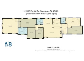 22000 Fortini Rd - Main House Floor Plan 2,340 sq.ft.