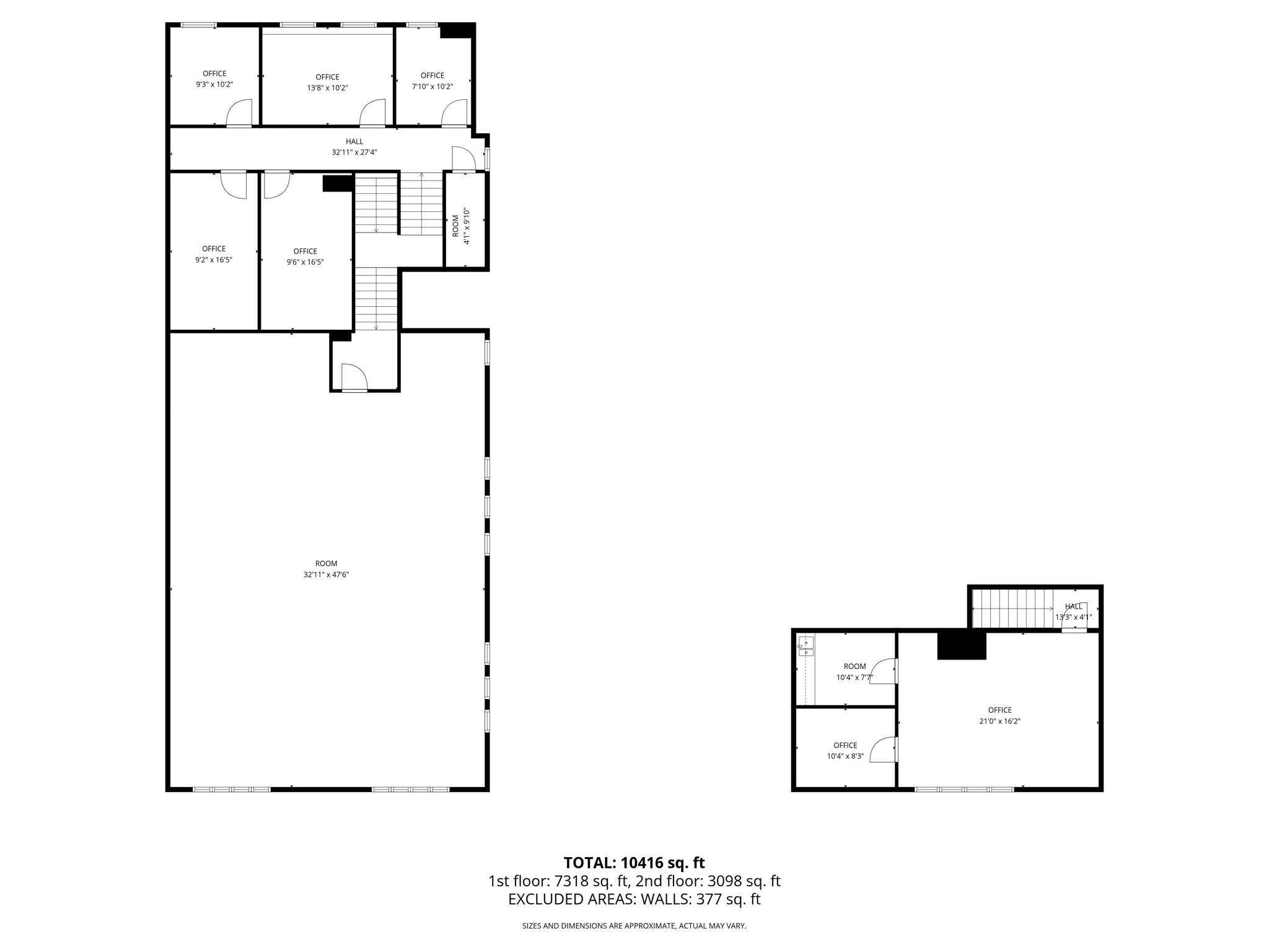 Upper Level with Dimensions 