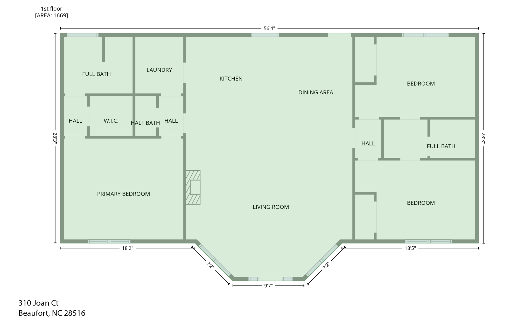 Floorplan GLA with Address