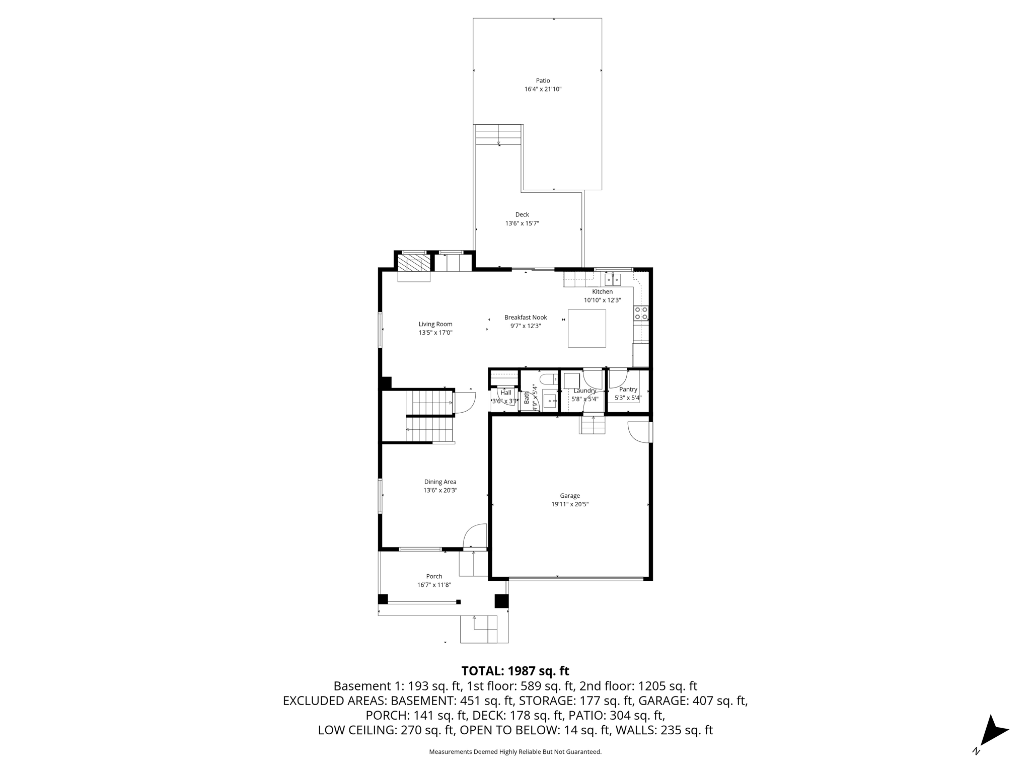 1st Floor with dimensions