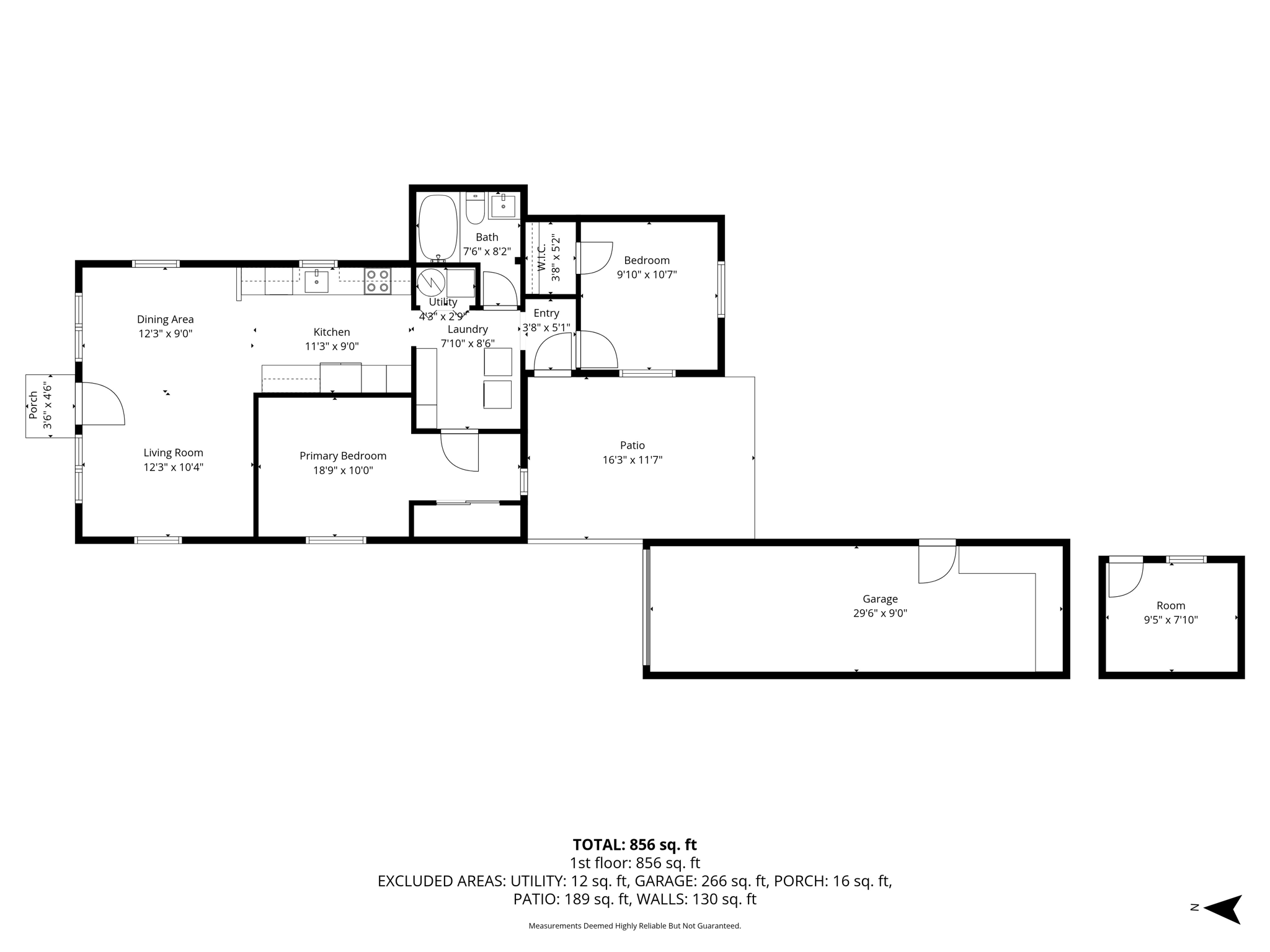 Floor 1 with dimensions