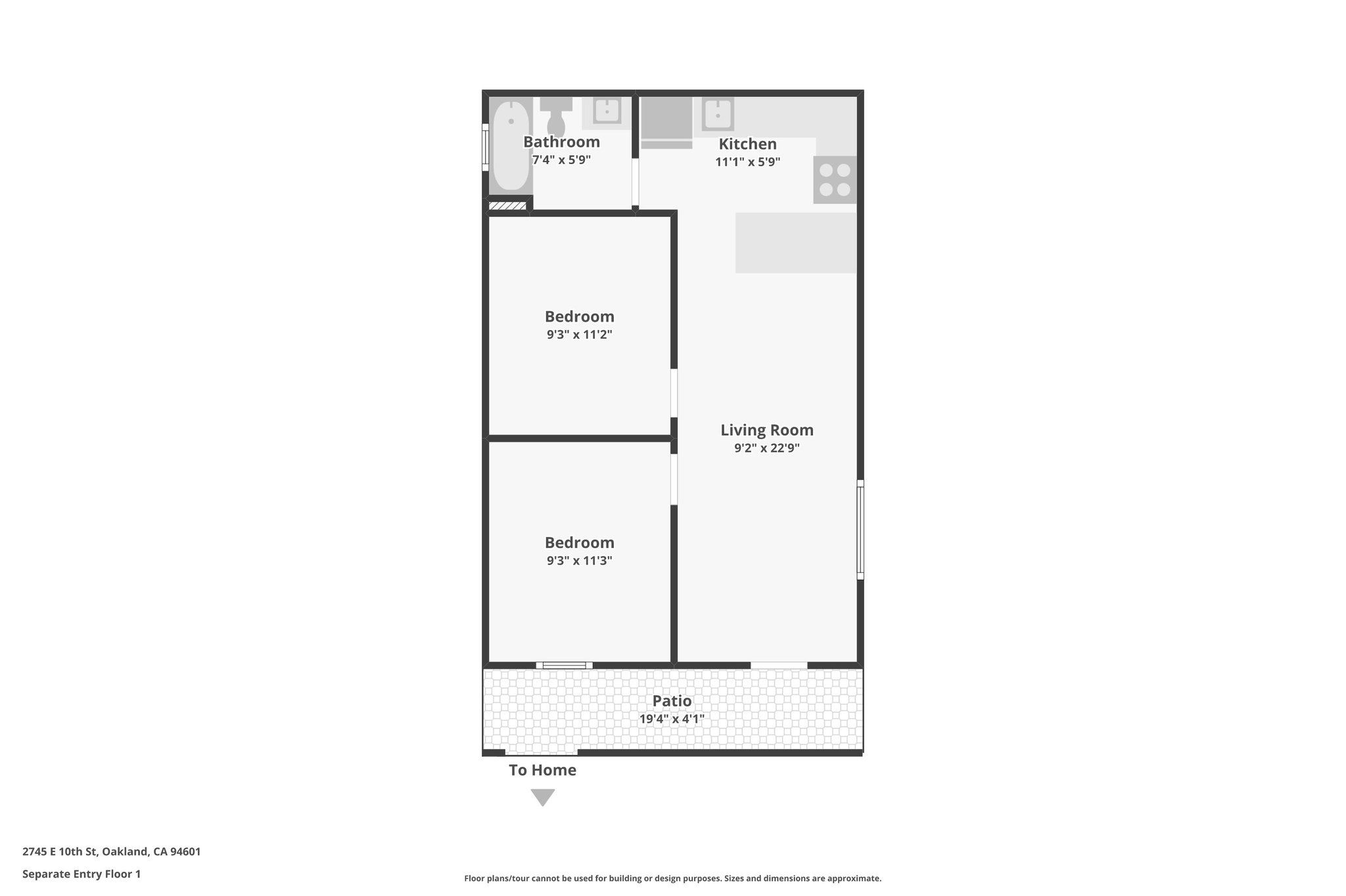 Separate Entry Floor 1