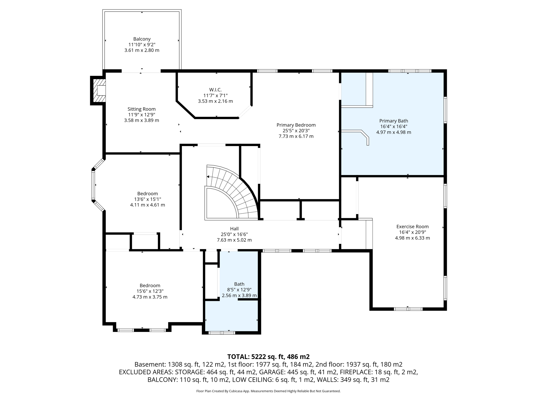2nd Floor - With Dimensions