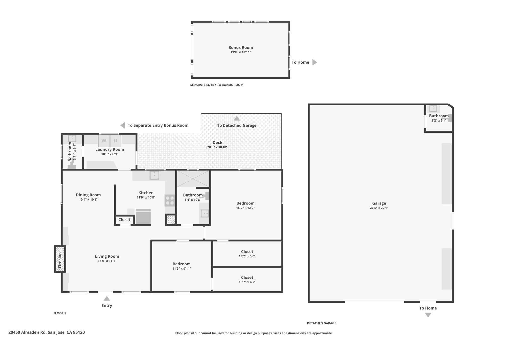 Separate Entry To Bonus Room