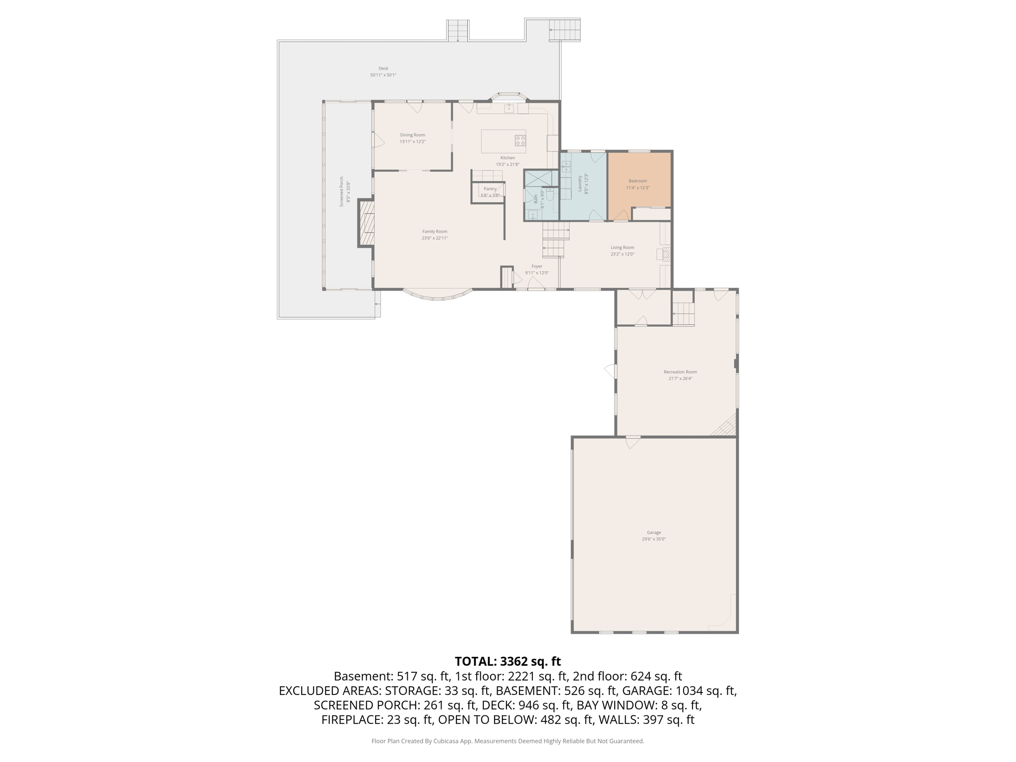 main levels w dimensions
