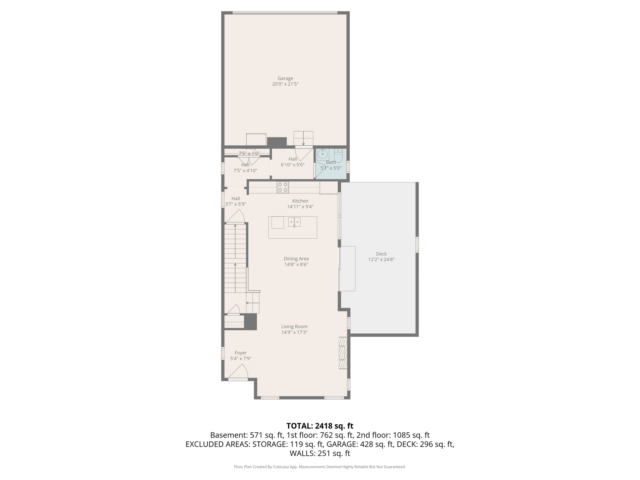 main floor w dimensions