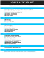Seller Feature List
