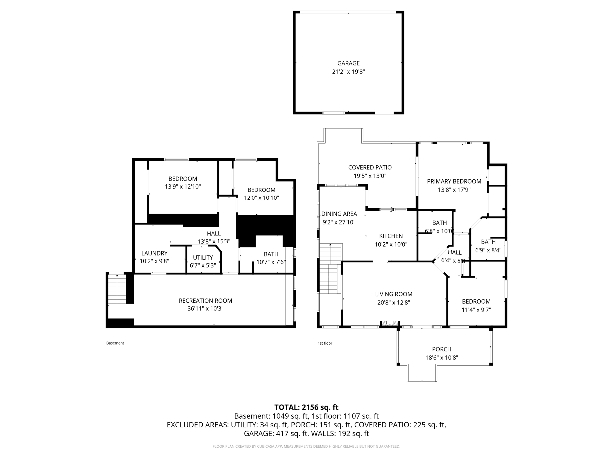 BOTH FLOORS AND DETACHED GARAGE