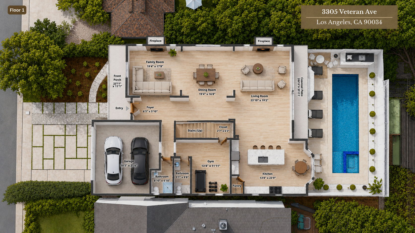 Siteplan (floor 1) 3D