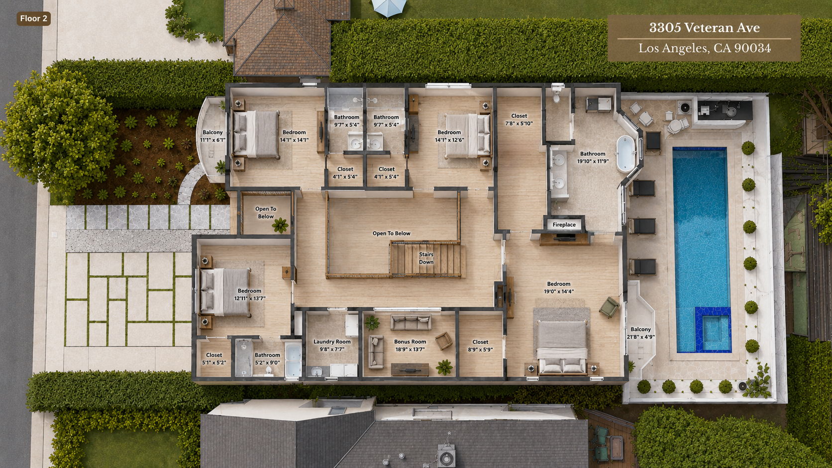 Siteplan (floor 2) 3D