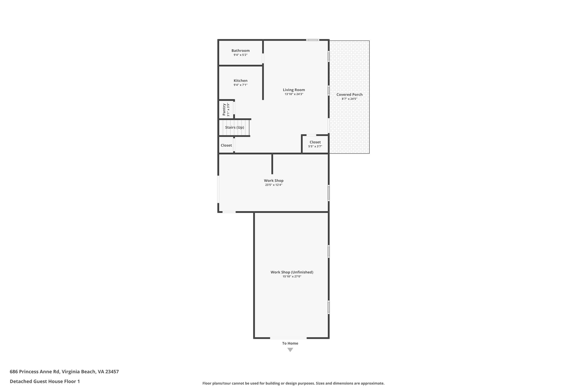 Detached Guest House Floor 1