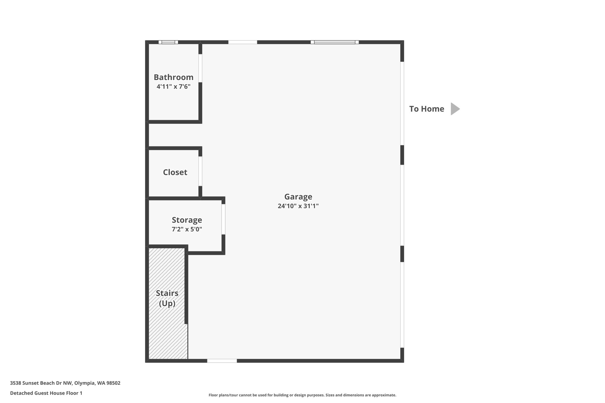 Detached Guest House Floor 1