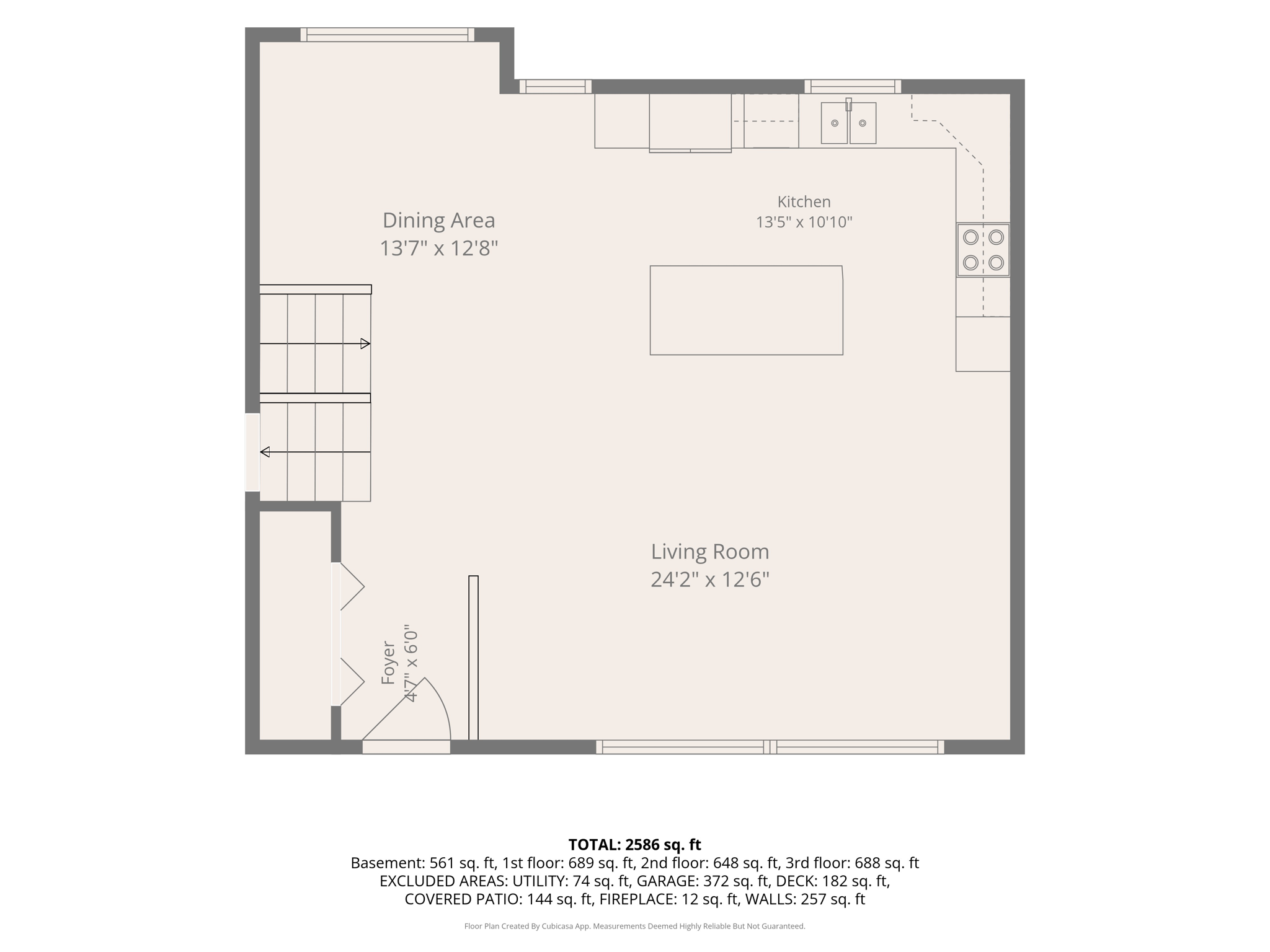 main level w dimensions