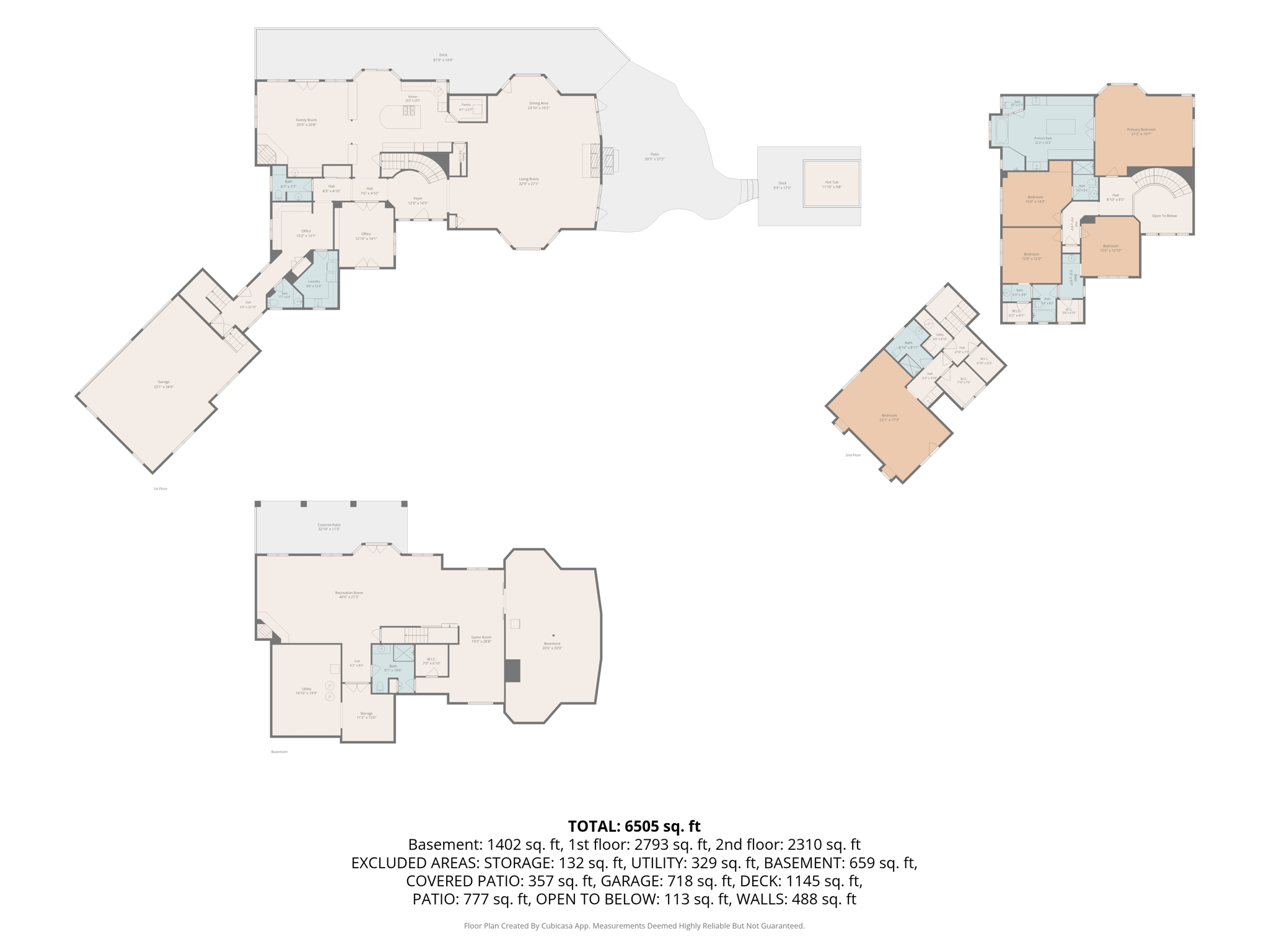 all floors w dimensions